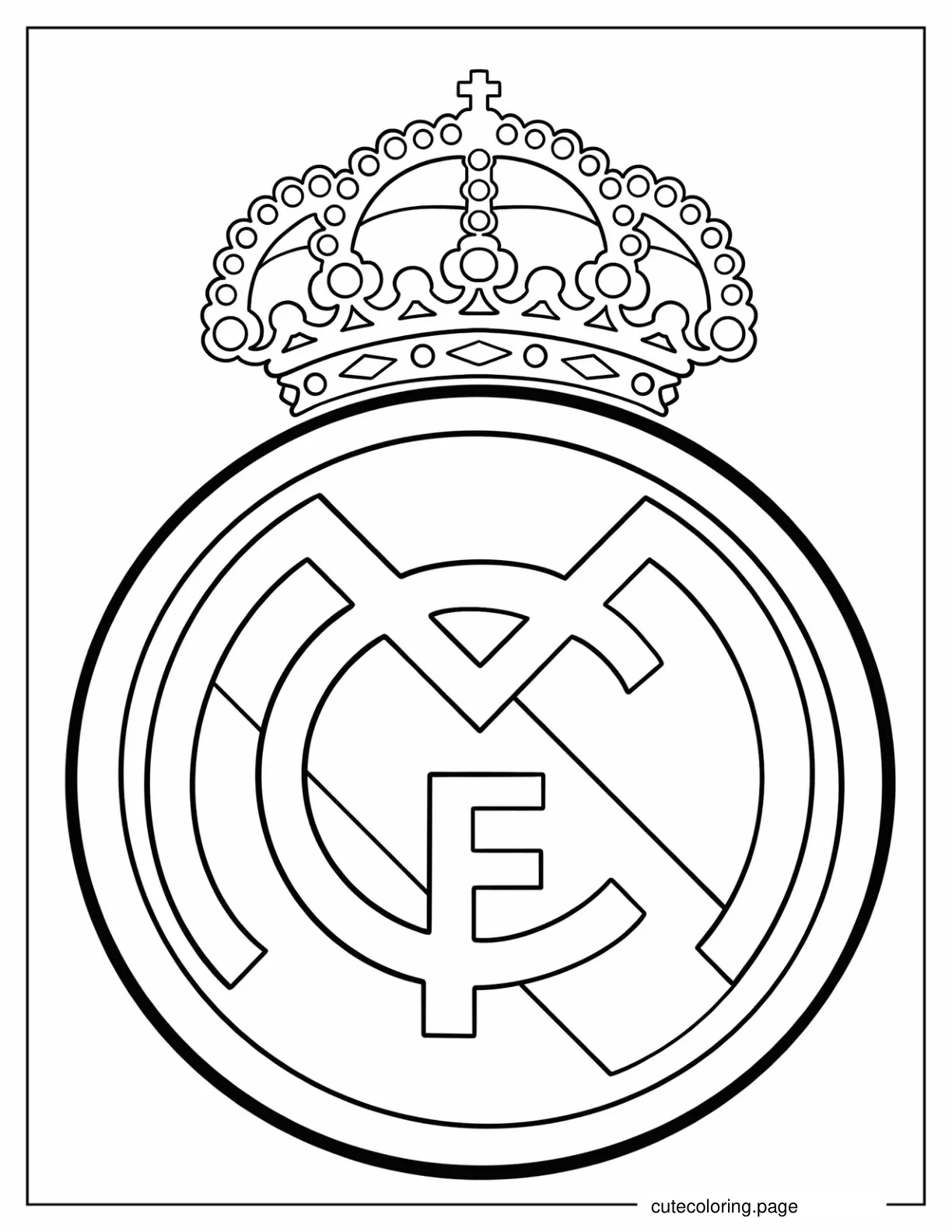 Real Madrid CF Football Club To Color coloring page