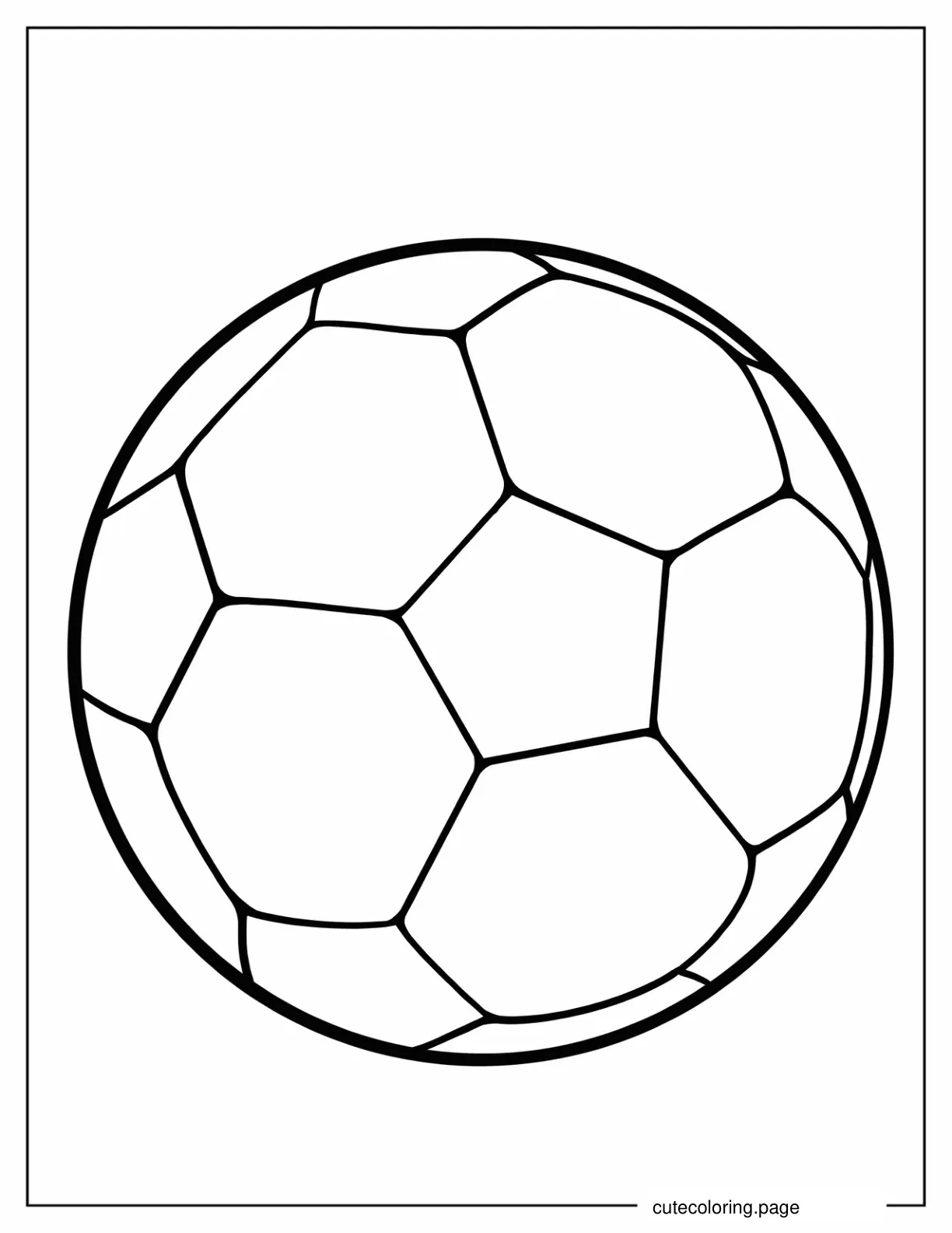 Simple To Color Soccer Ball coloring page