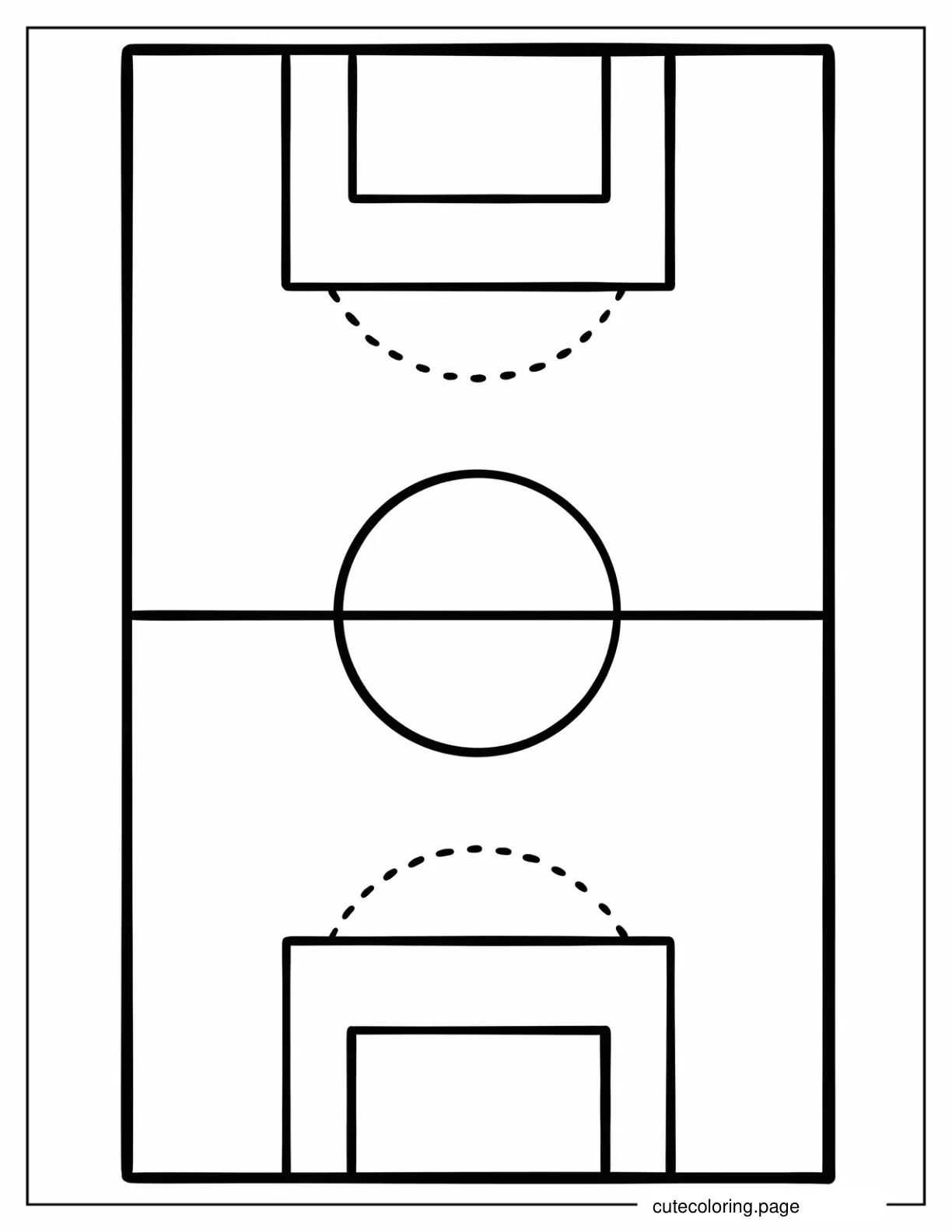 Soccer Pitch Coloring Sheet coloring page