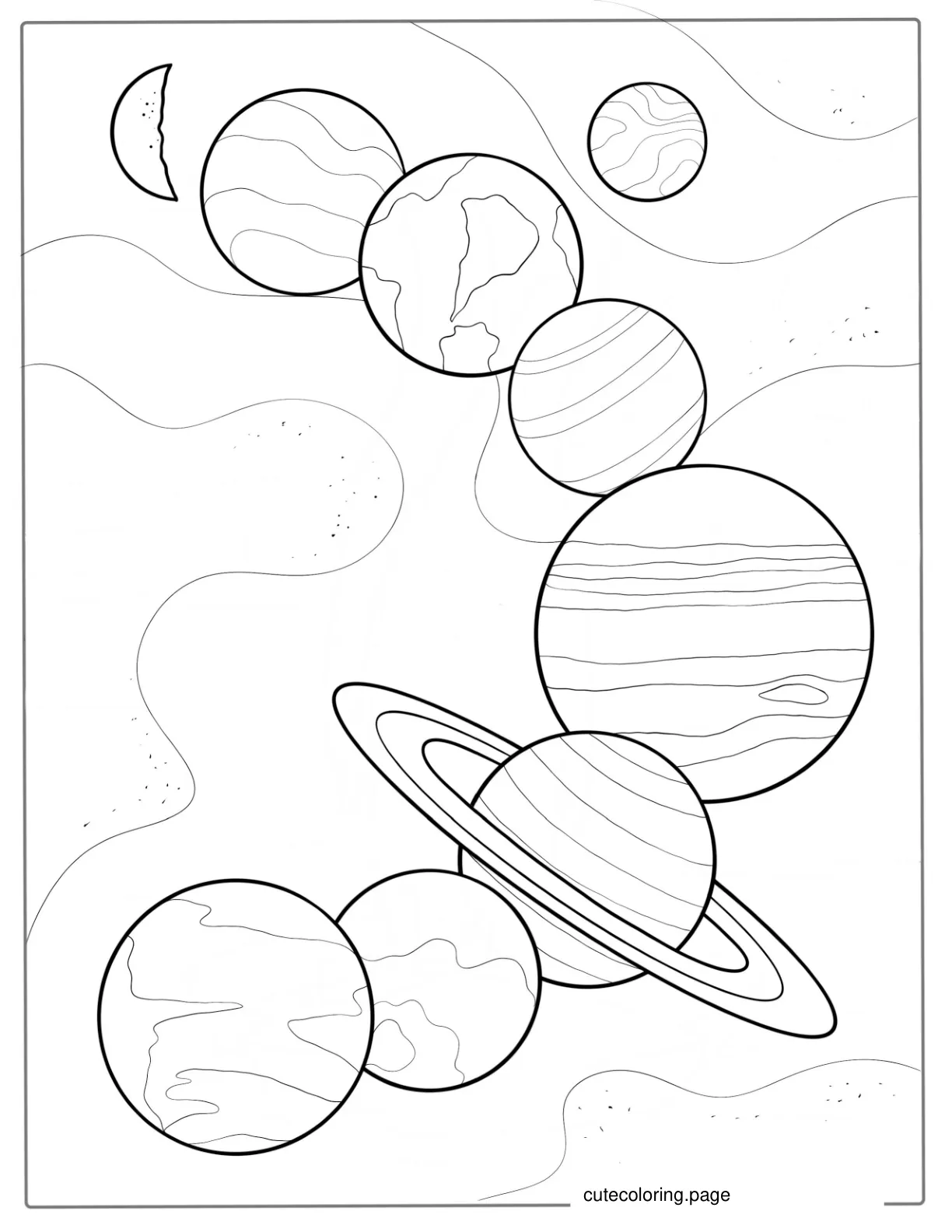 Guess The Planets Of The Solar System coloring page