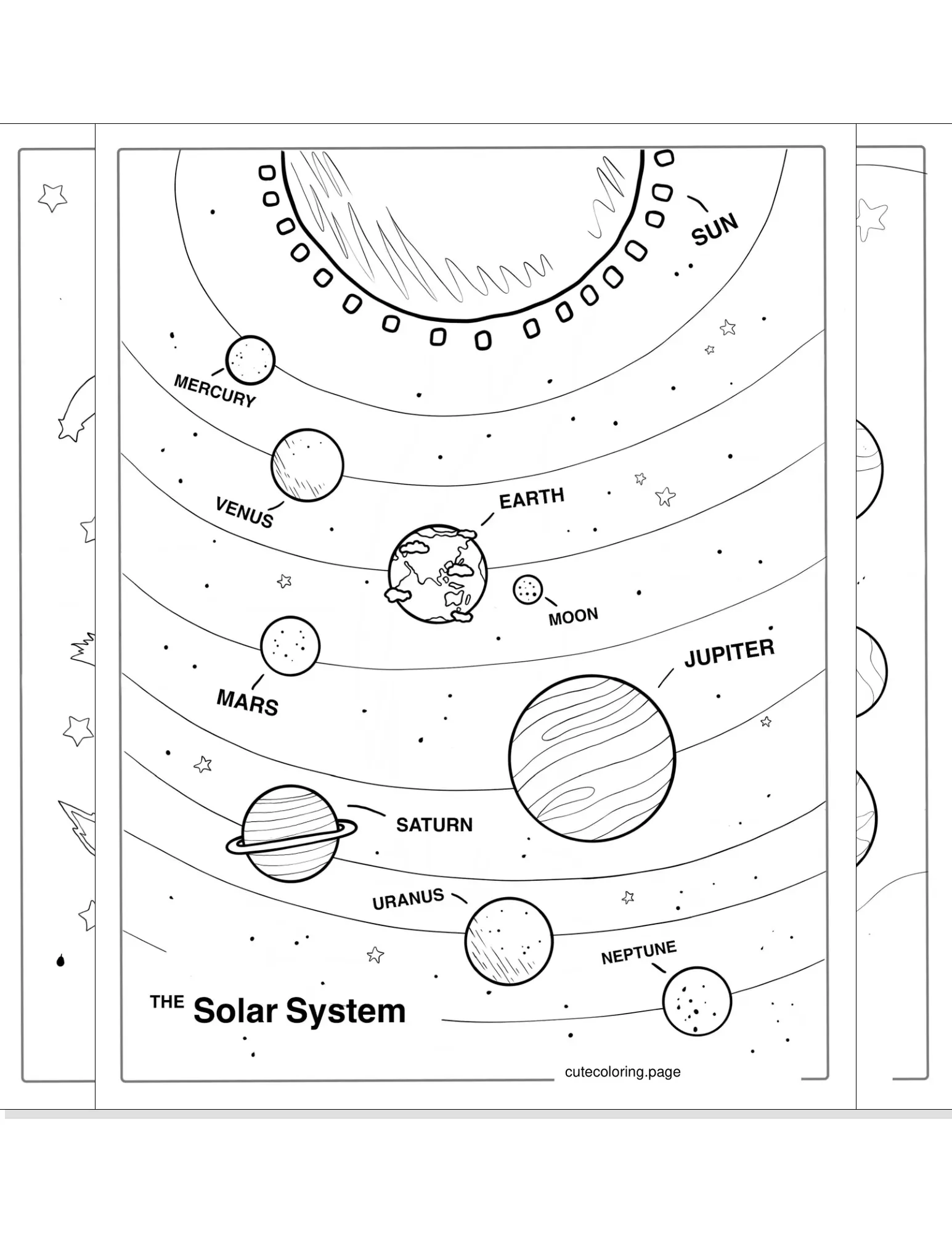 solar system coloring pages coloring page