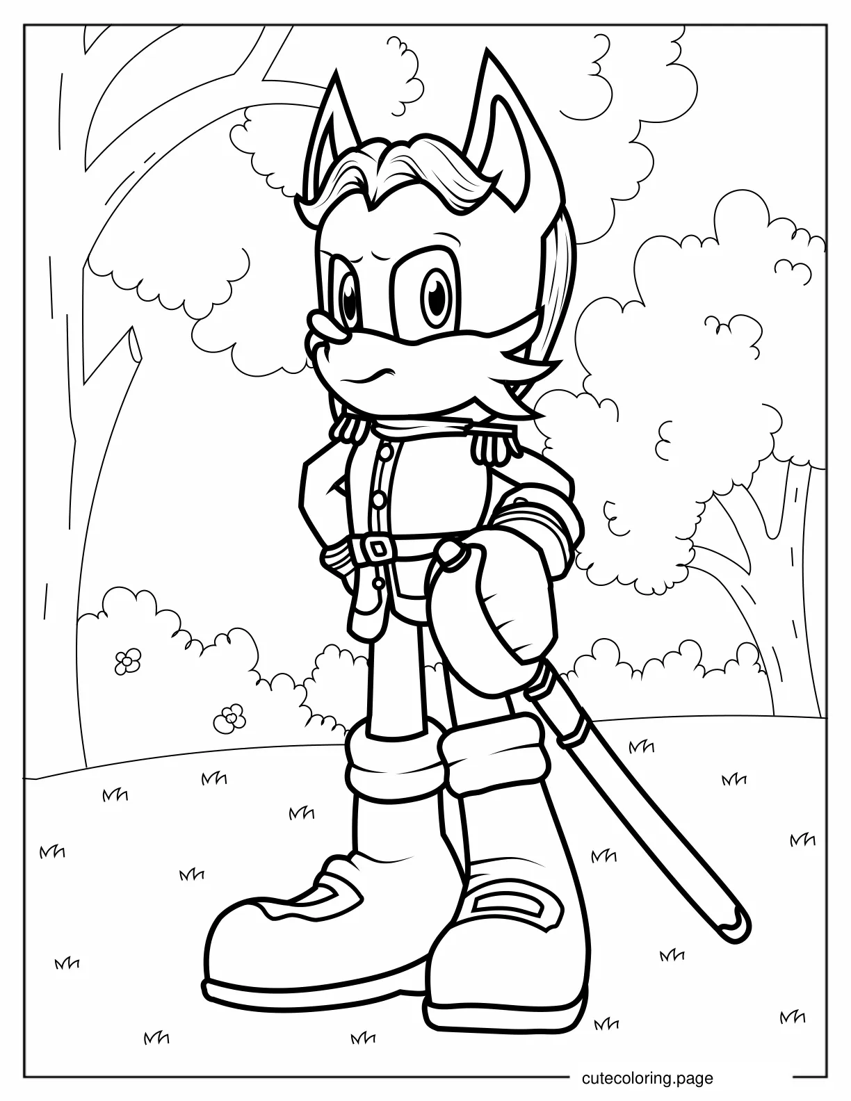 Antoine D_Coolette In Old Royal Army Uniform coloring page