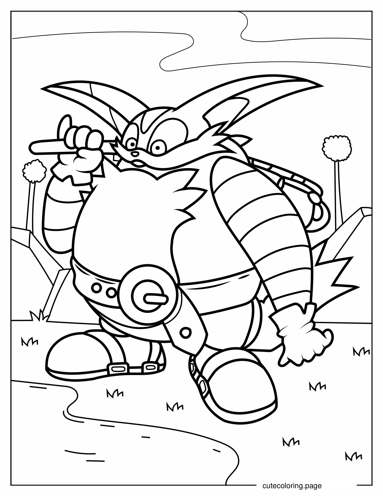 Big the Cat Looking Over Water Coloring In coloring page