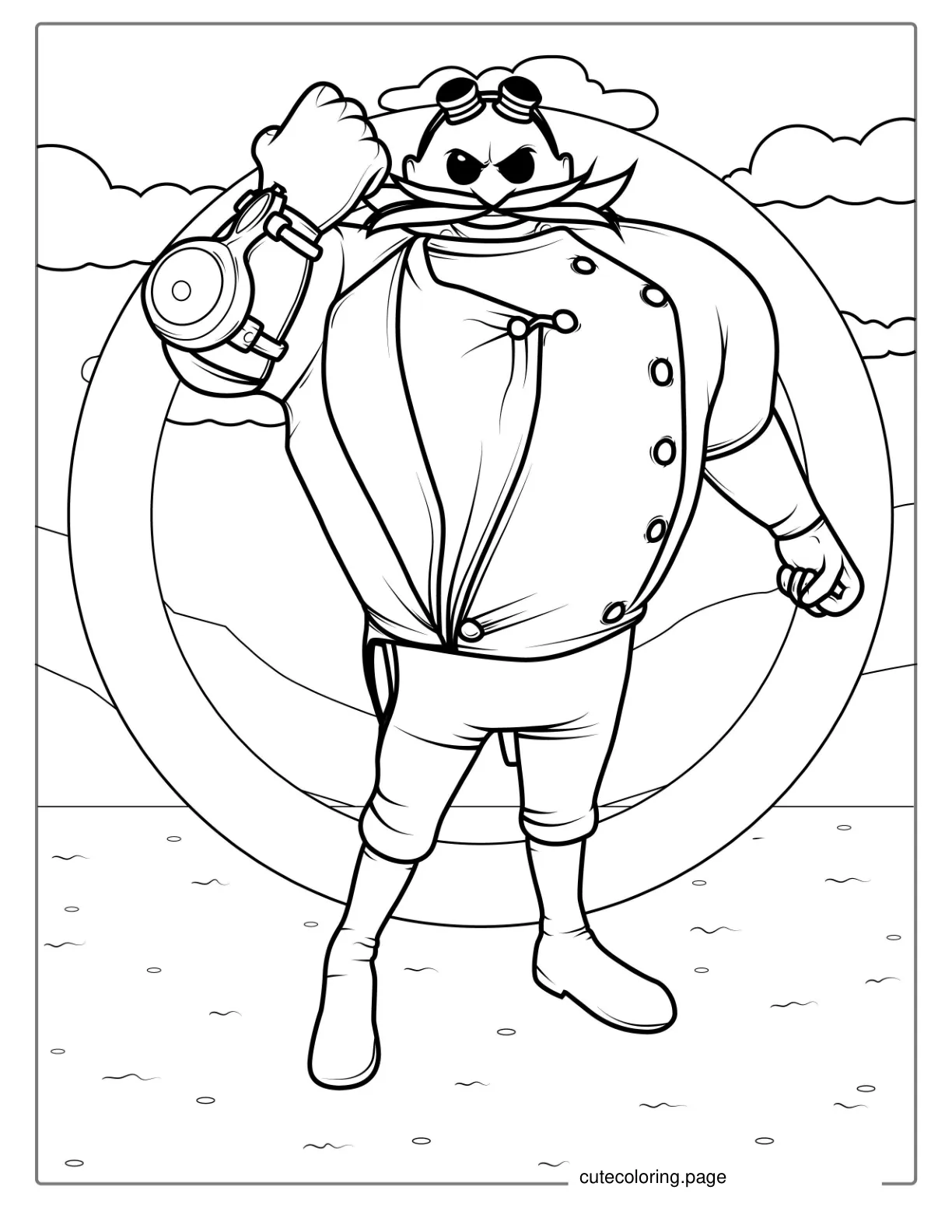 Coloring Page Of Doctor Eggman villain coloring page