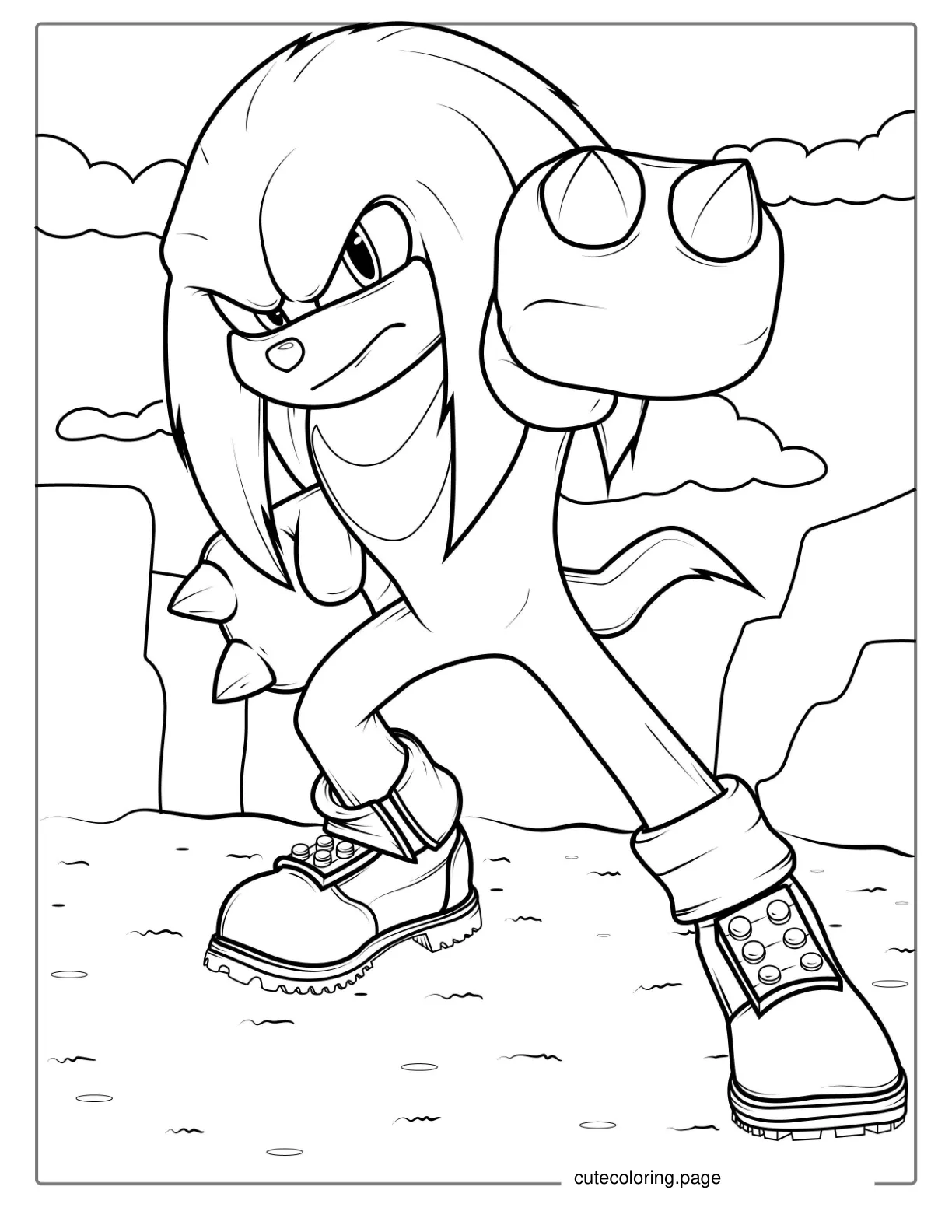 Coloring Page Of Knuckles coloring page