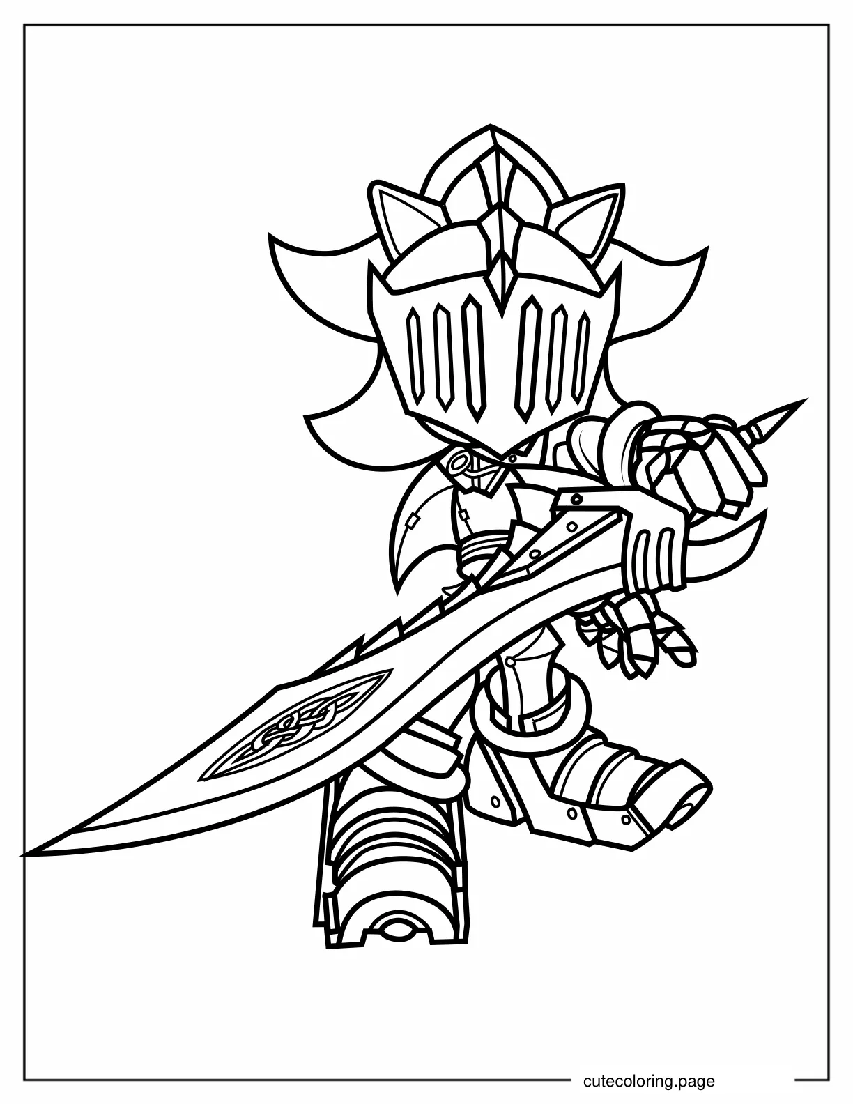 Coloring Page Of Sir Lancelot Shadow coloring page