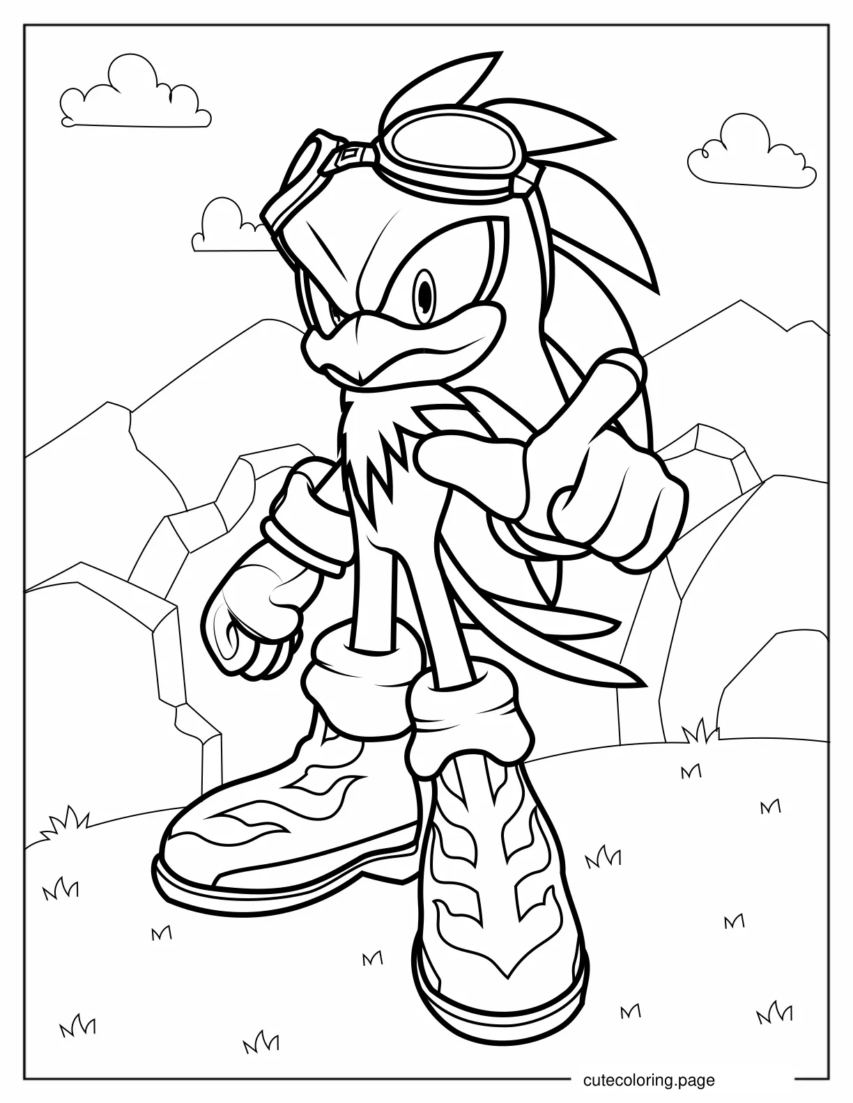 Coloring Sheet Of Jet The Hawk coloring page