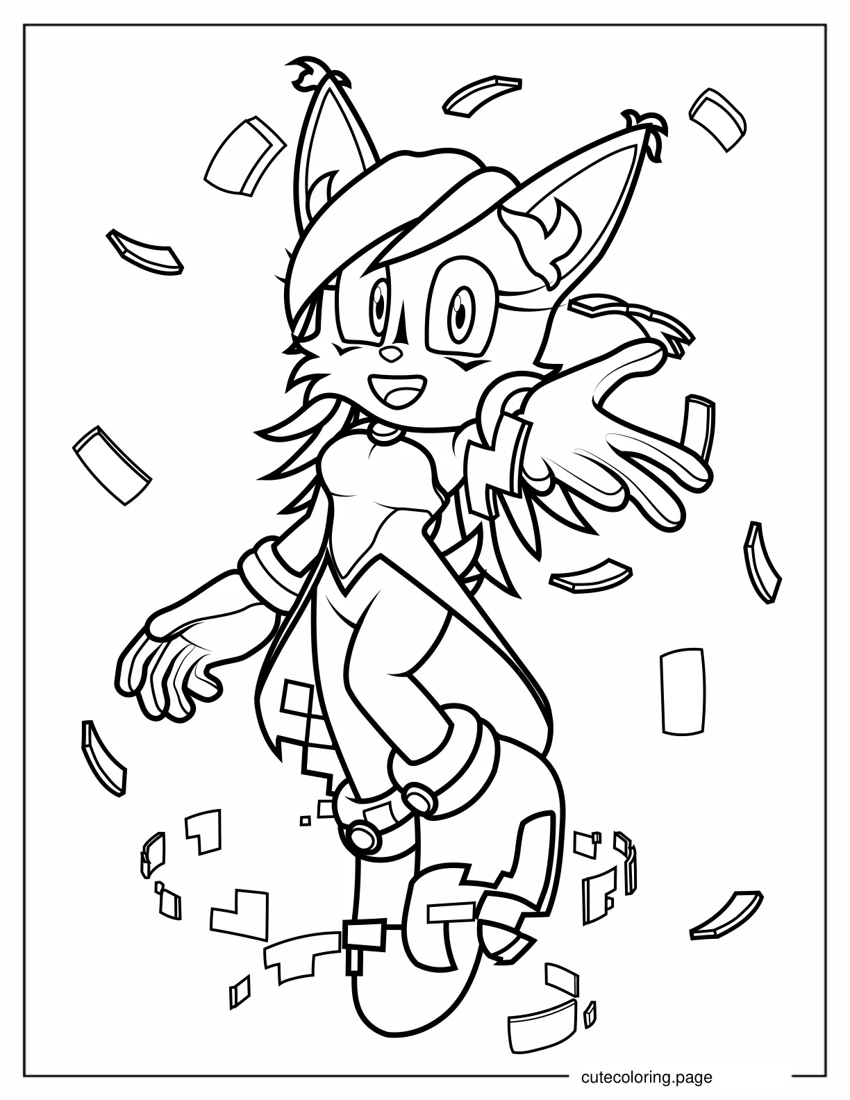 Cute Nicole the Holo Lynx Coloring Sheet coloring page