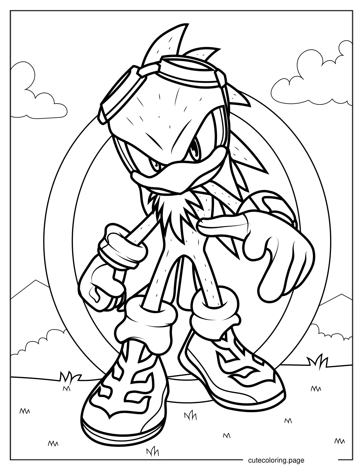 Detailed Jet The Hawk Coloring Page V2 coloring page