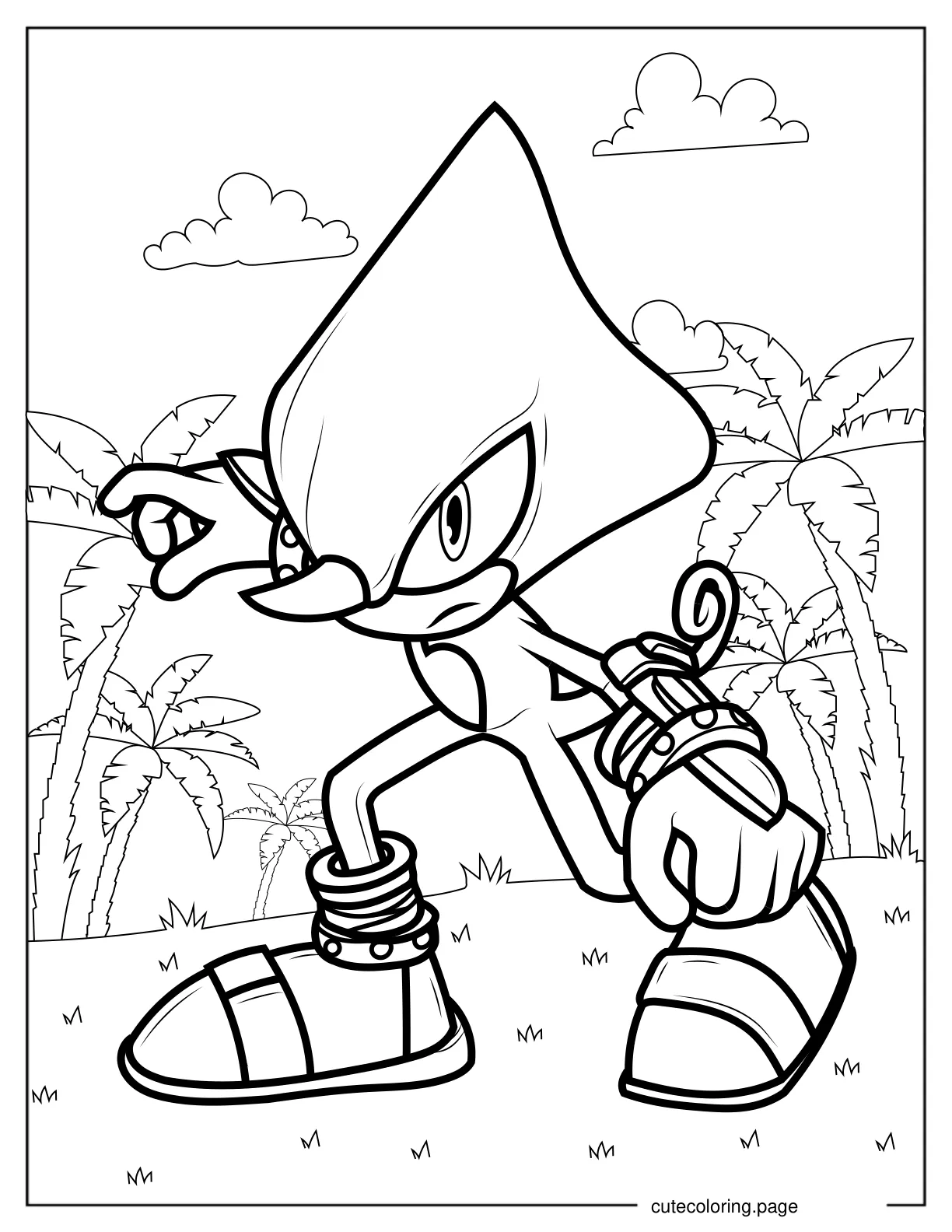 Espio the Chameleon V2 coloring page