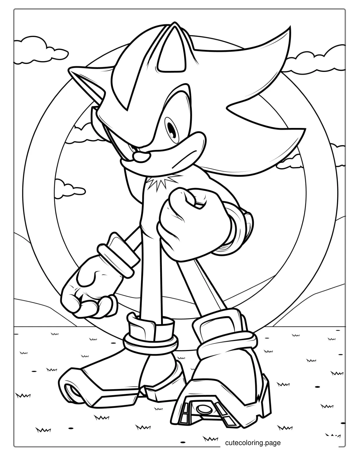 Knuckles From Sonic Coloring Sheet1 coloring page