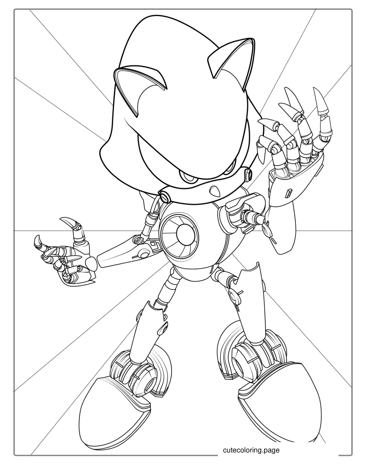 Metal Sonic Coloring Page coloring page