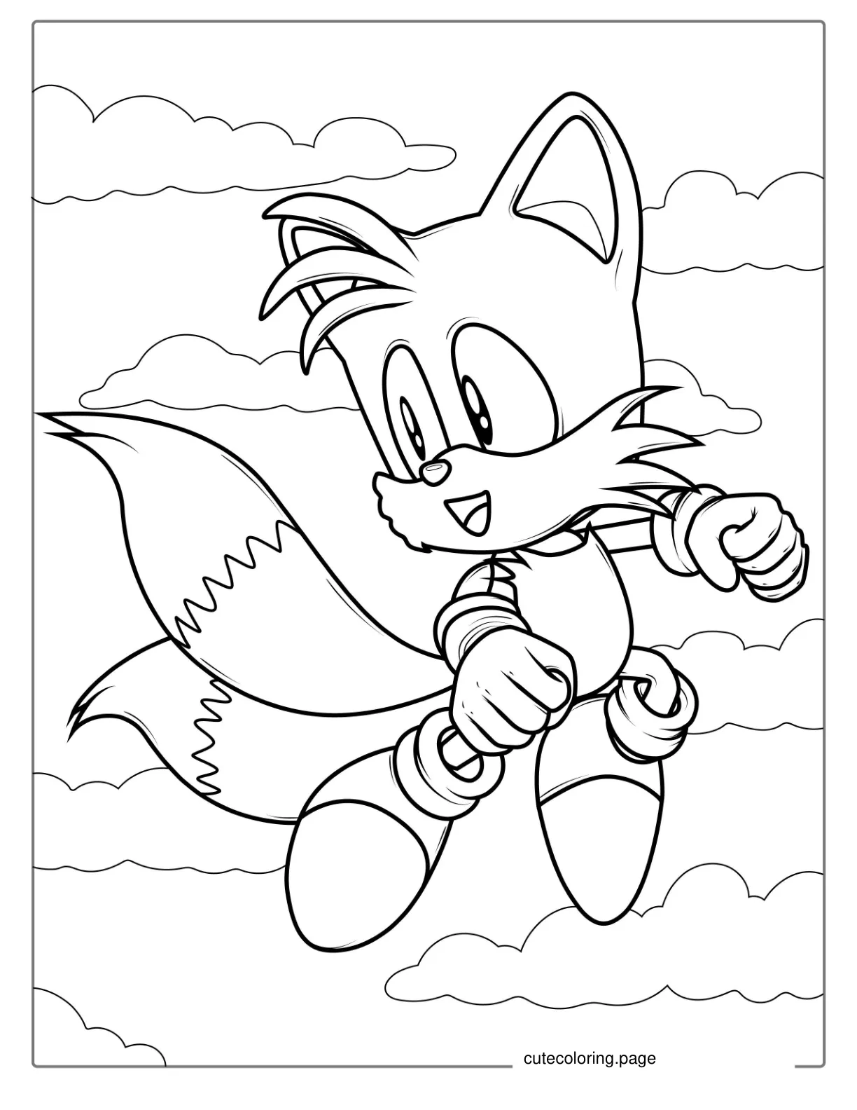 Miles _Tails_ Prower Coloring Sheet coloring page