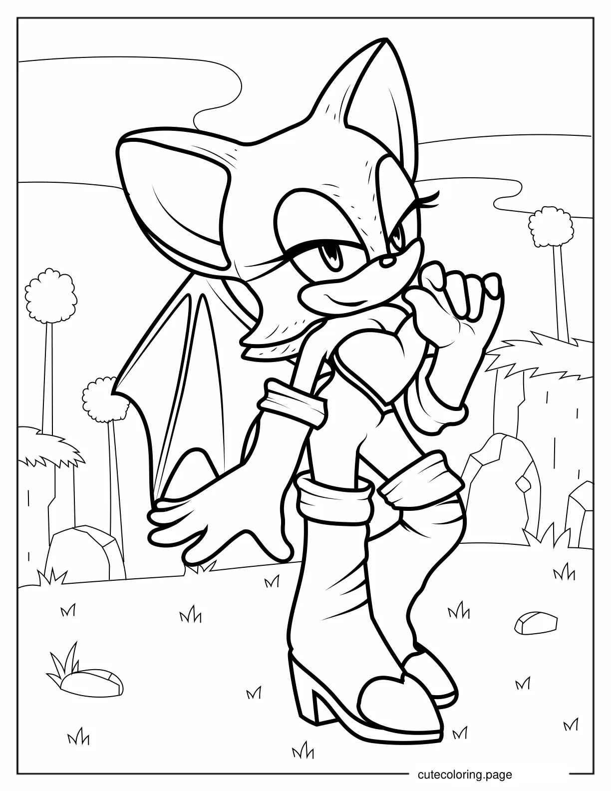 Rouge the Bat Coloring Sheet coloring page