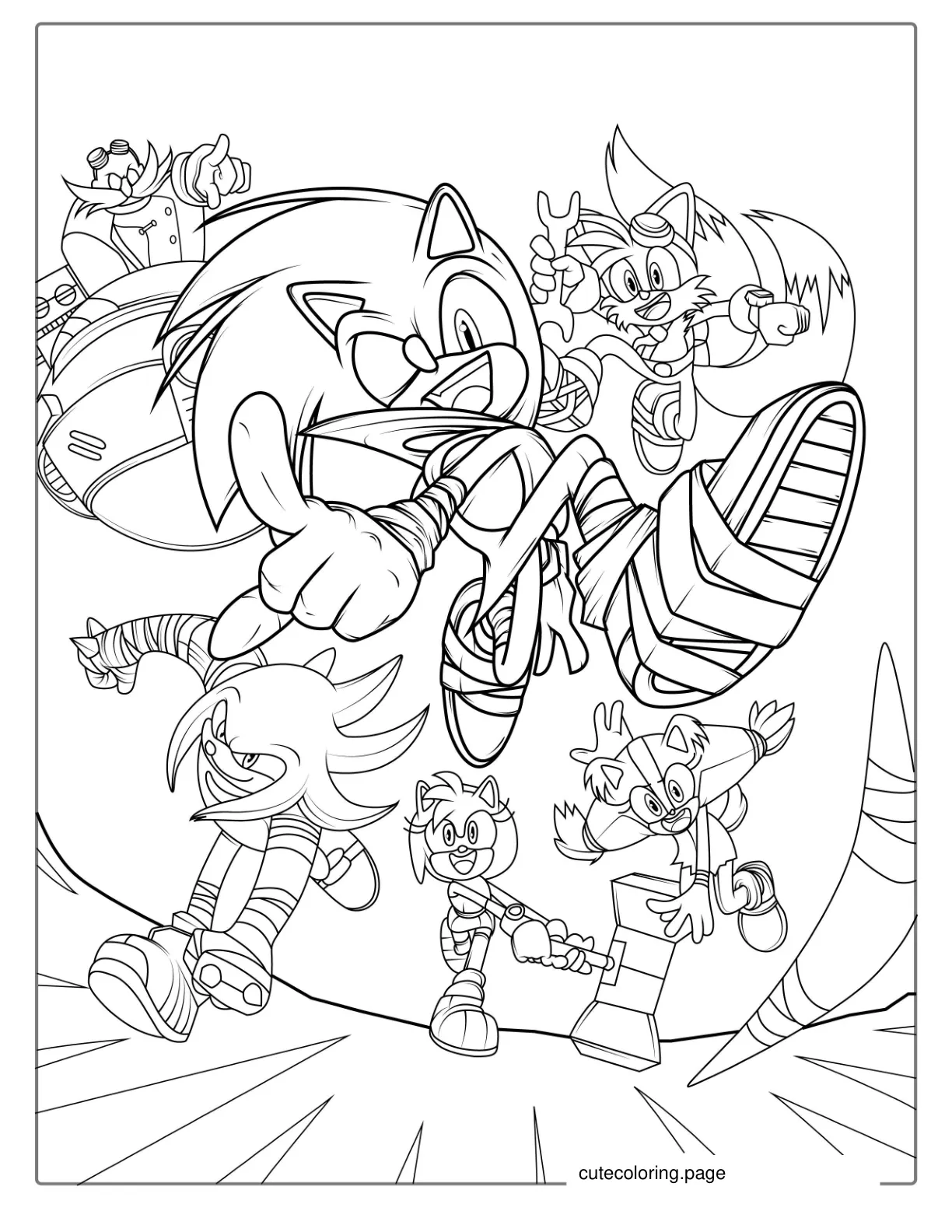 Sonic And Friends coloring page