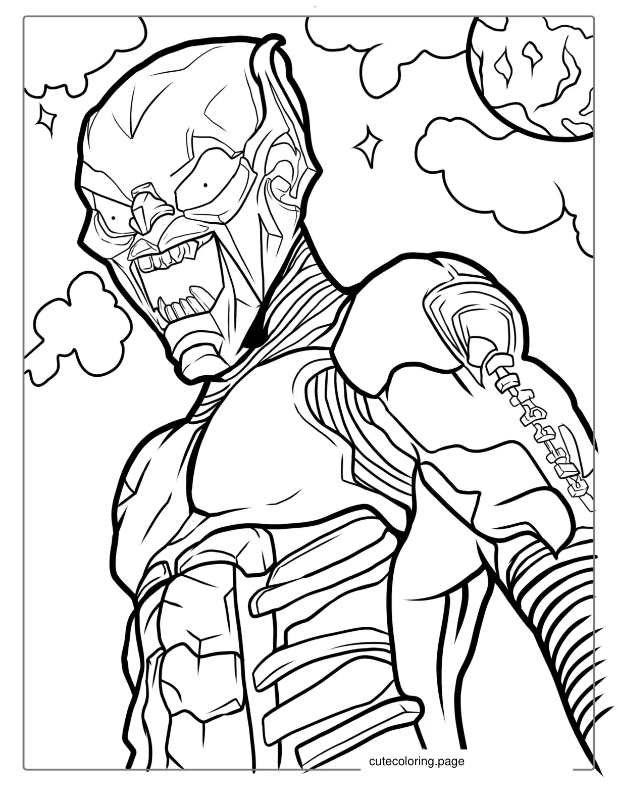 Green Goblin Spider Man Coloring Page coloring page