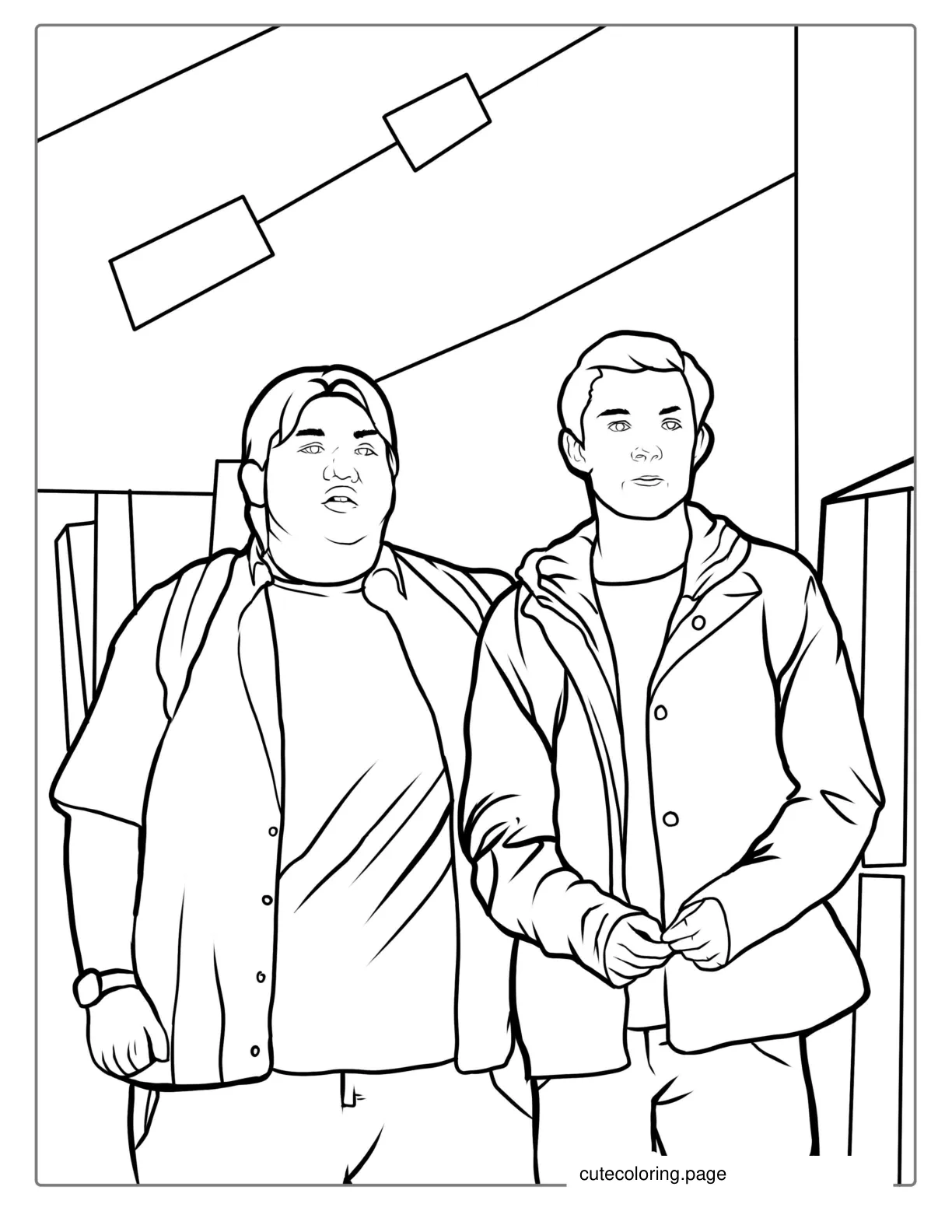 Spider Man And Ned Leeds Coloring Sheet coloring page