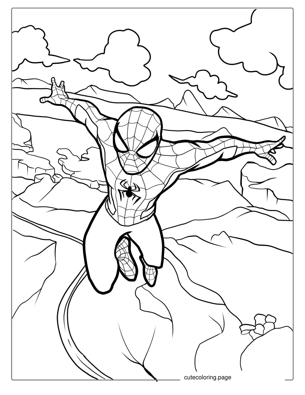 Spider Man Fortnite Coloring Page coloring page