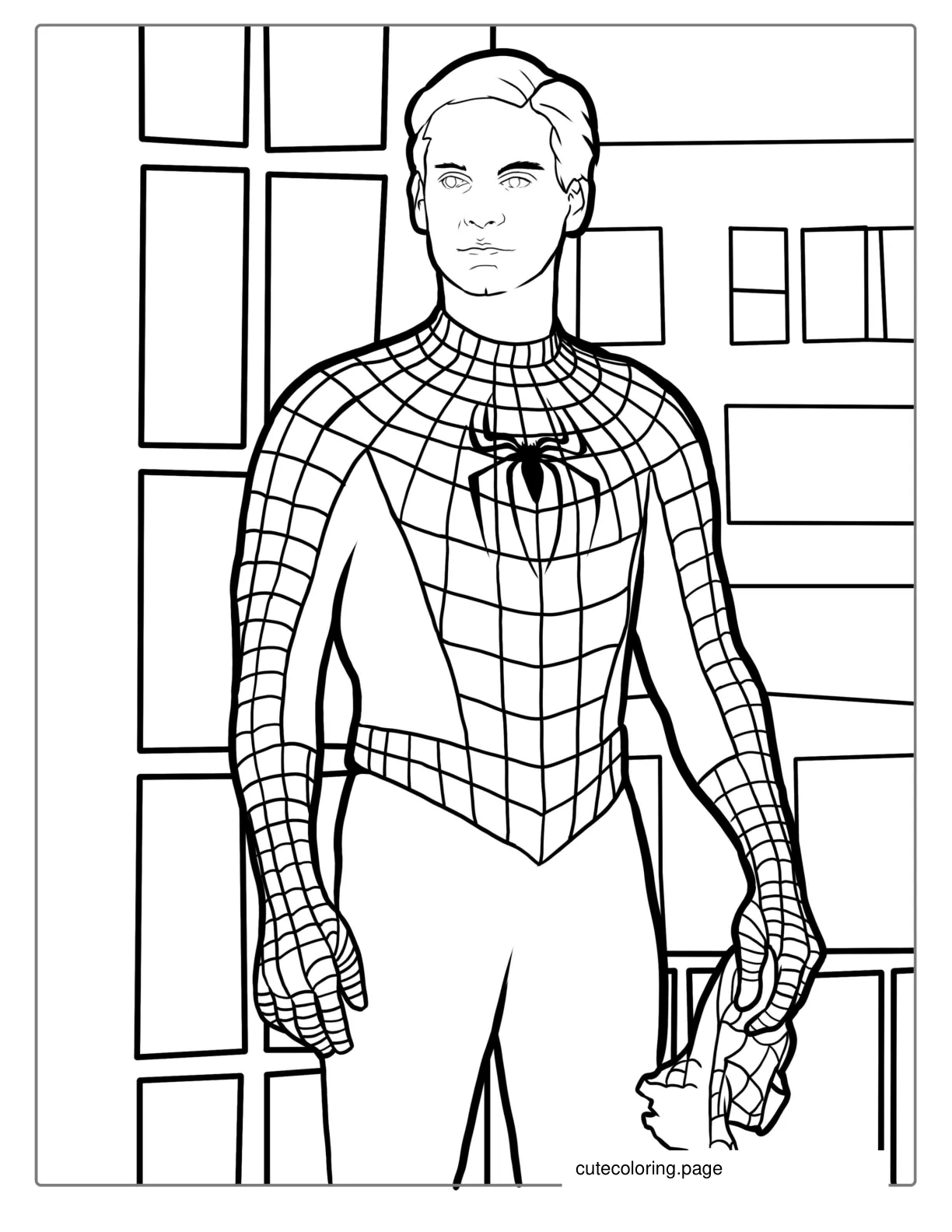 Tobey Maguire As Peter Parker Coloring Page coloring page