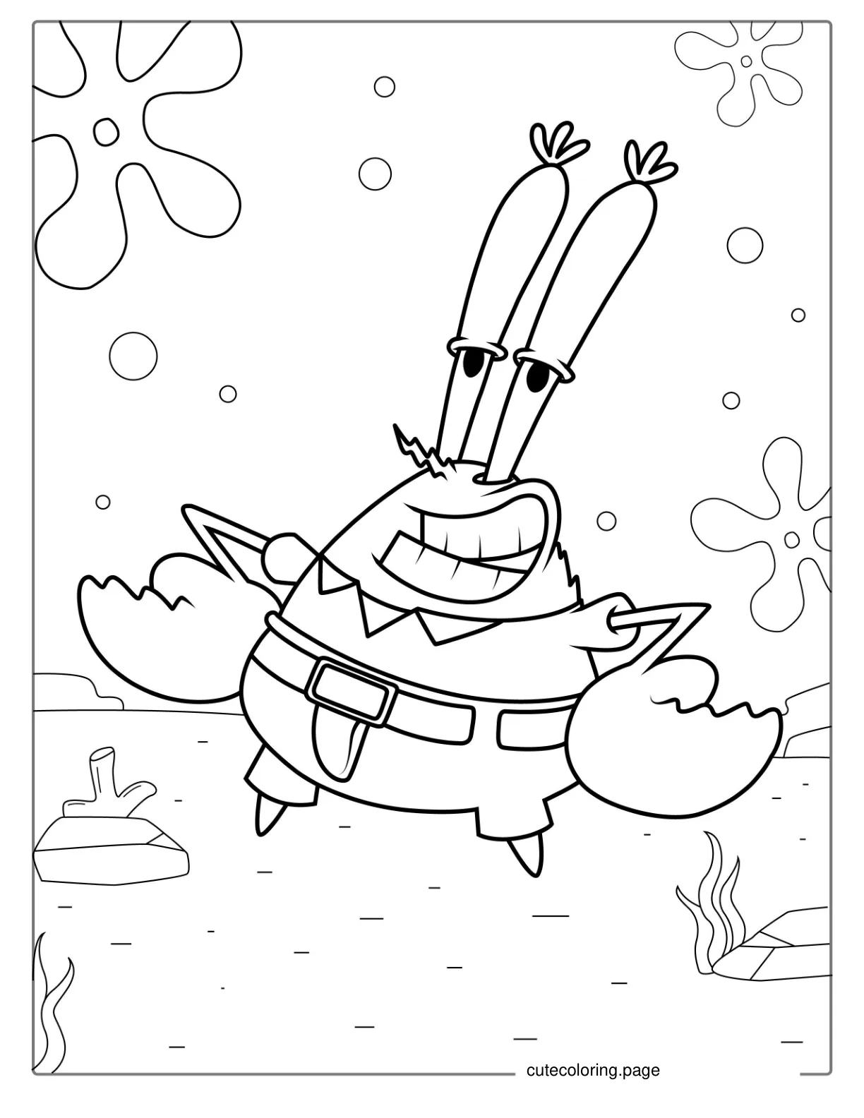 Coloring Page Of Mr Krabs coloring page