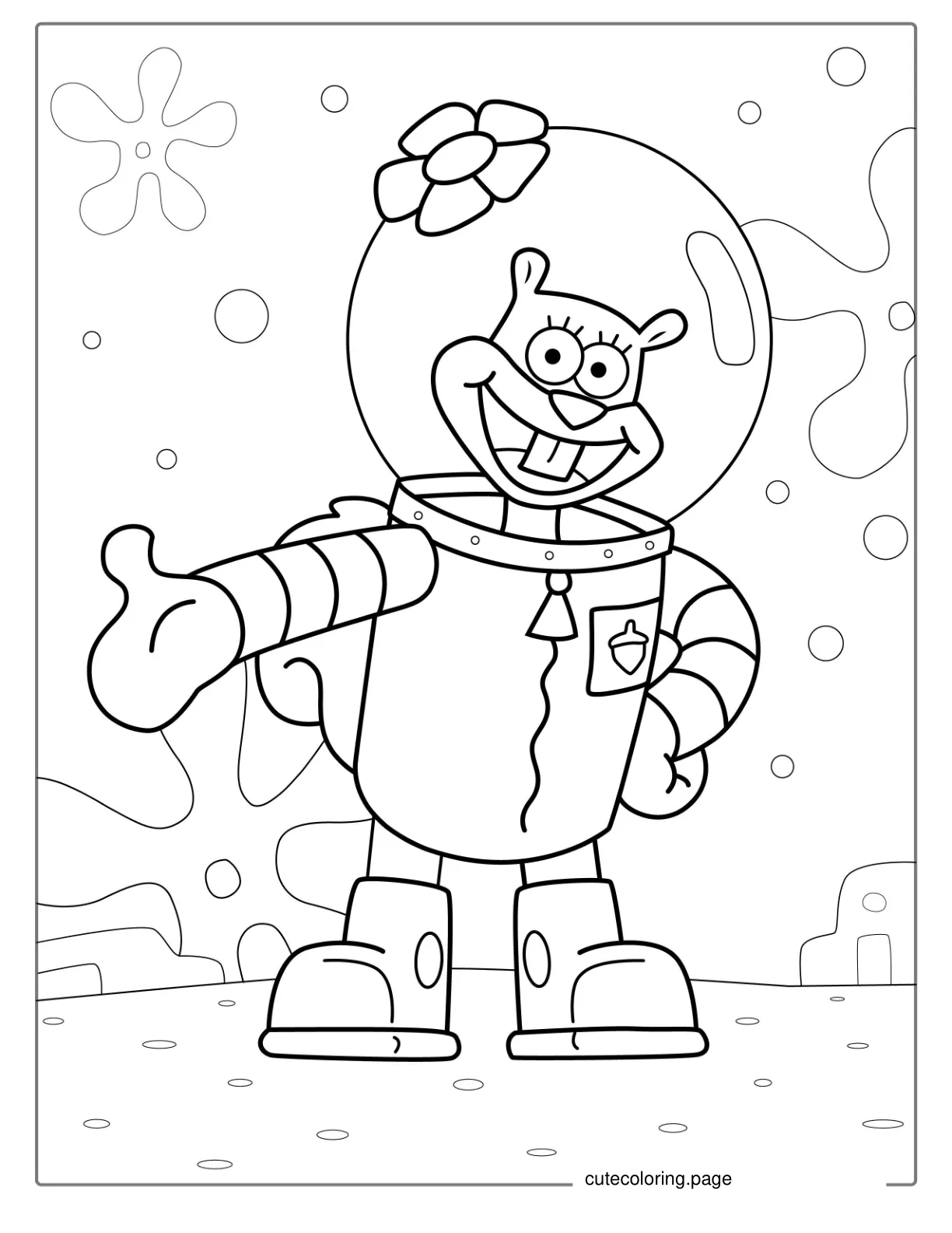 Coloring Page Of Sandy The Squirrel coloring page