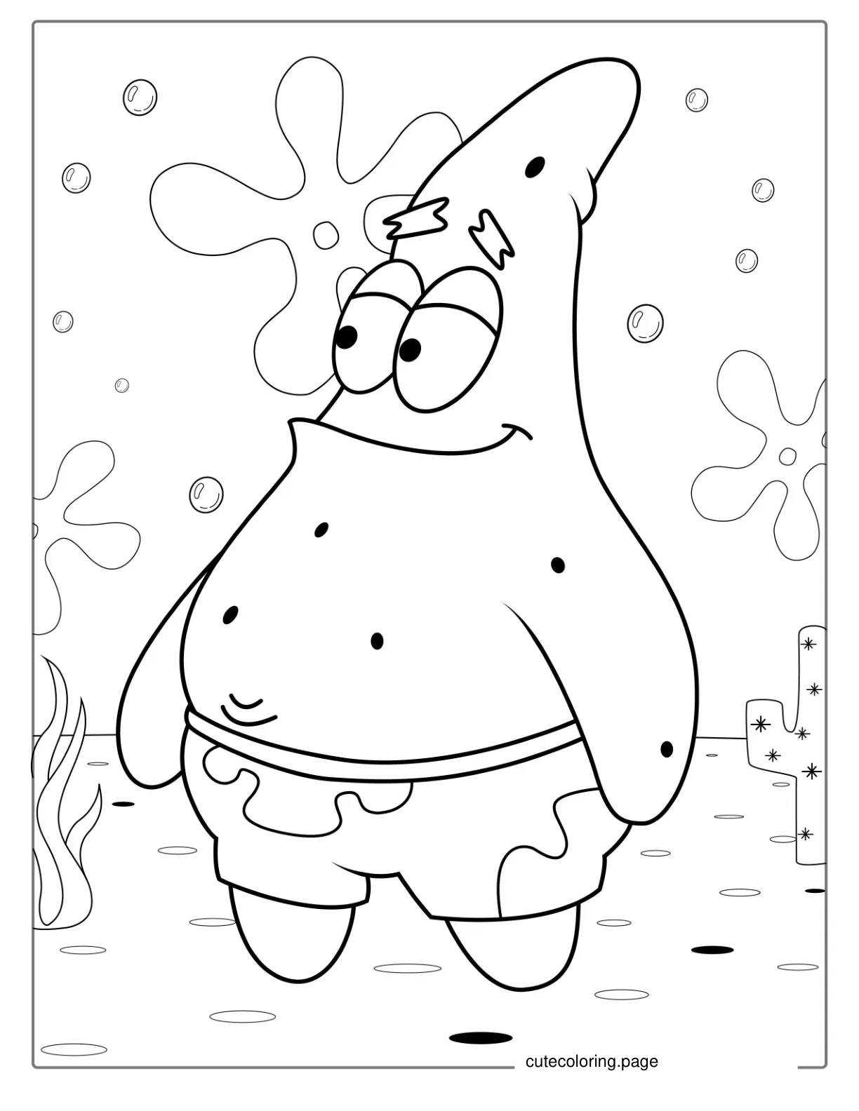 Easy Outline Of Patrik To Color coloring page