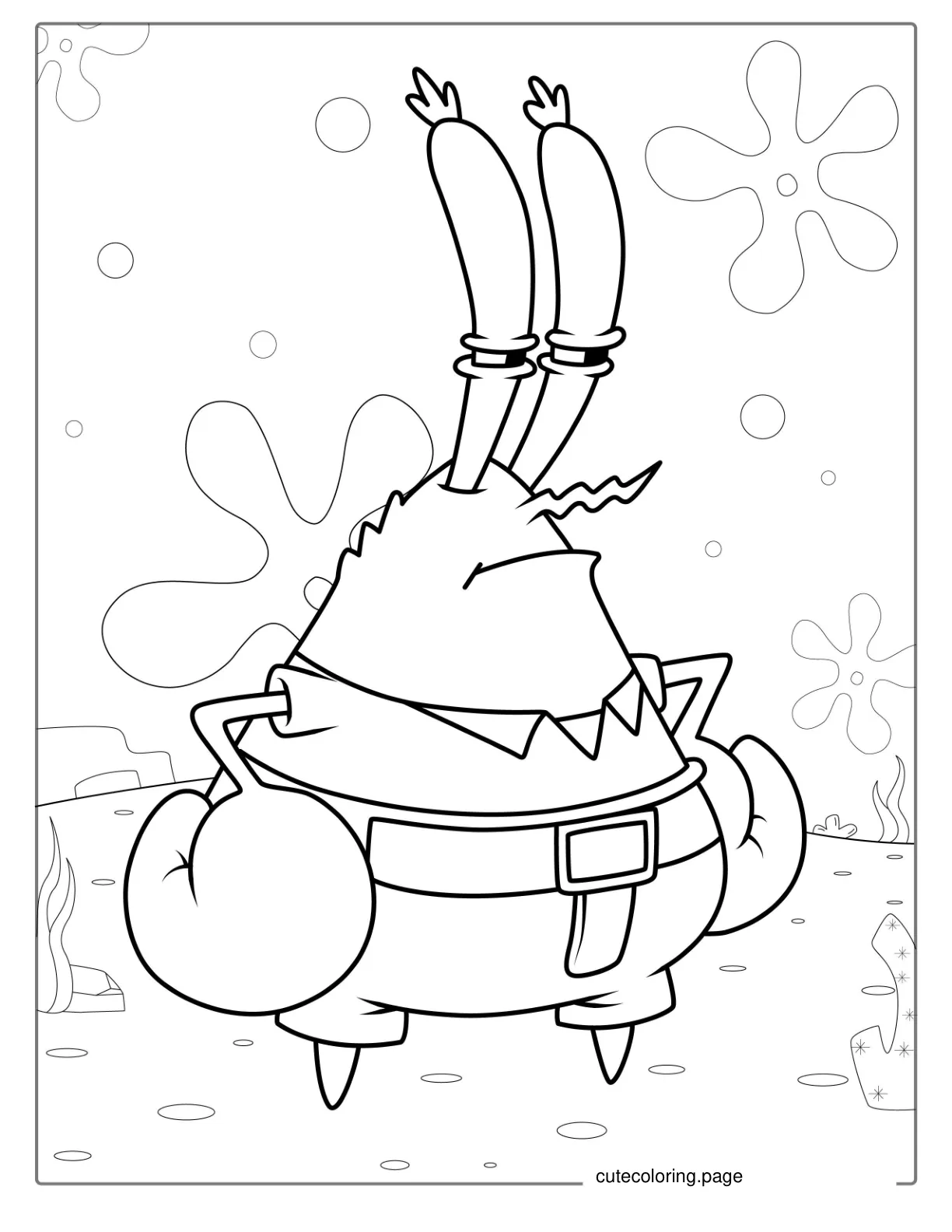 Mr Krabs Coloring Picture coloring page