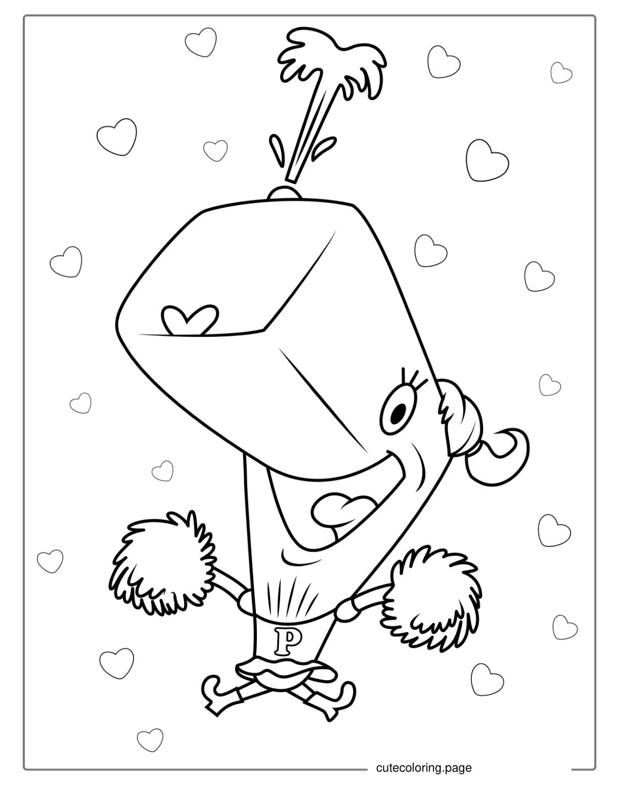 Pearl Krabs Jumping Coloring Page coloring page