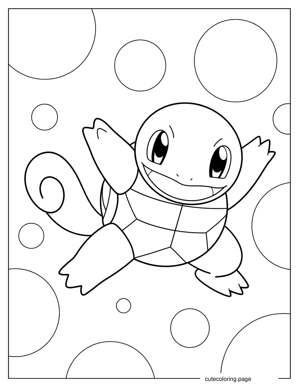 Easy Squirtle Coloring Page For Kids coloring page