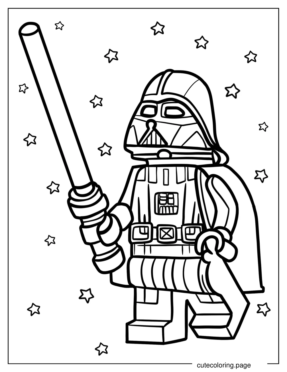 Lego Darth Vader coloring page