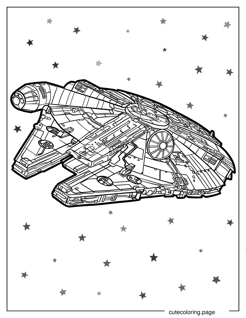 Millennium Falcon Coloring Page coloring page