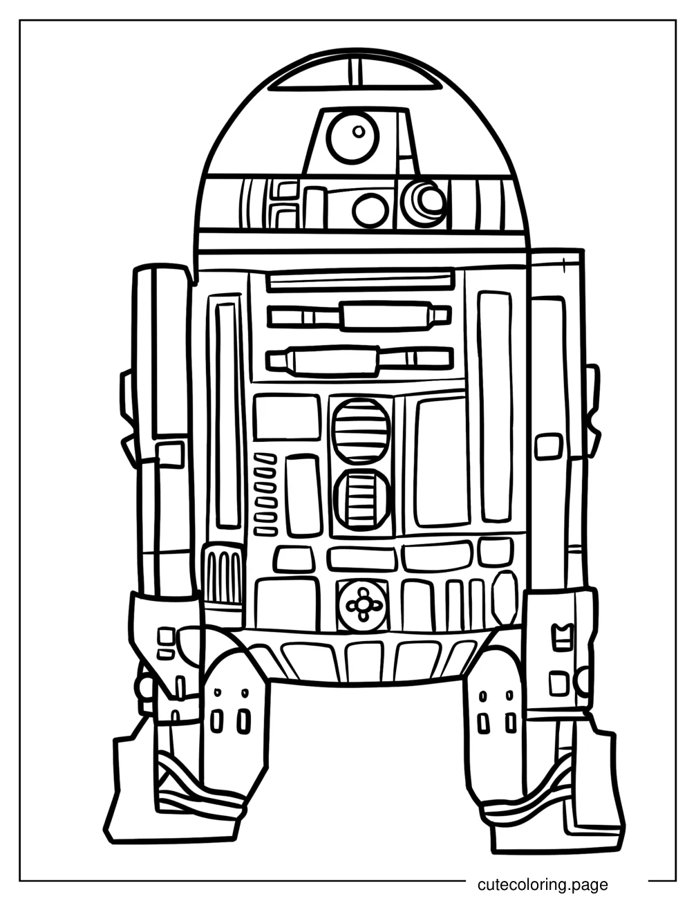 R2 D2 Coloring Page For Kids coloring page