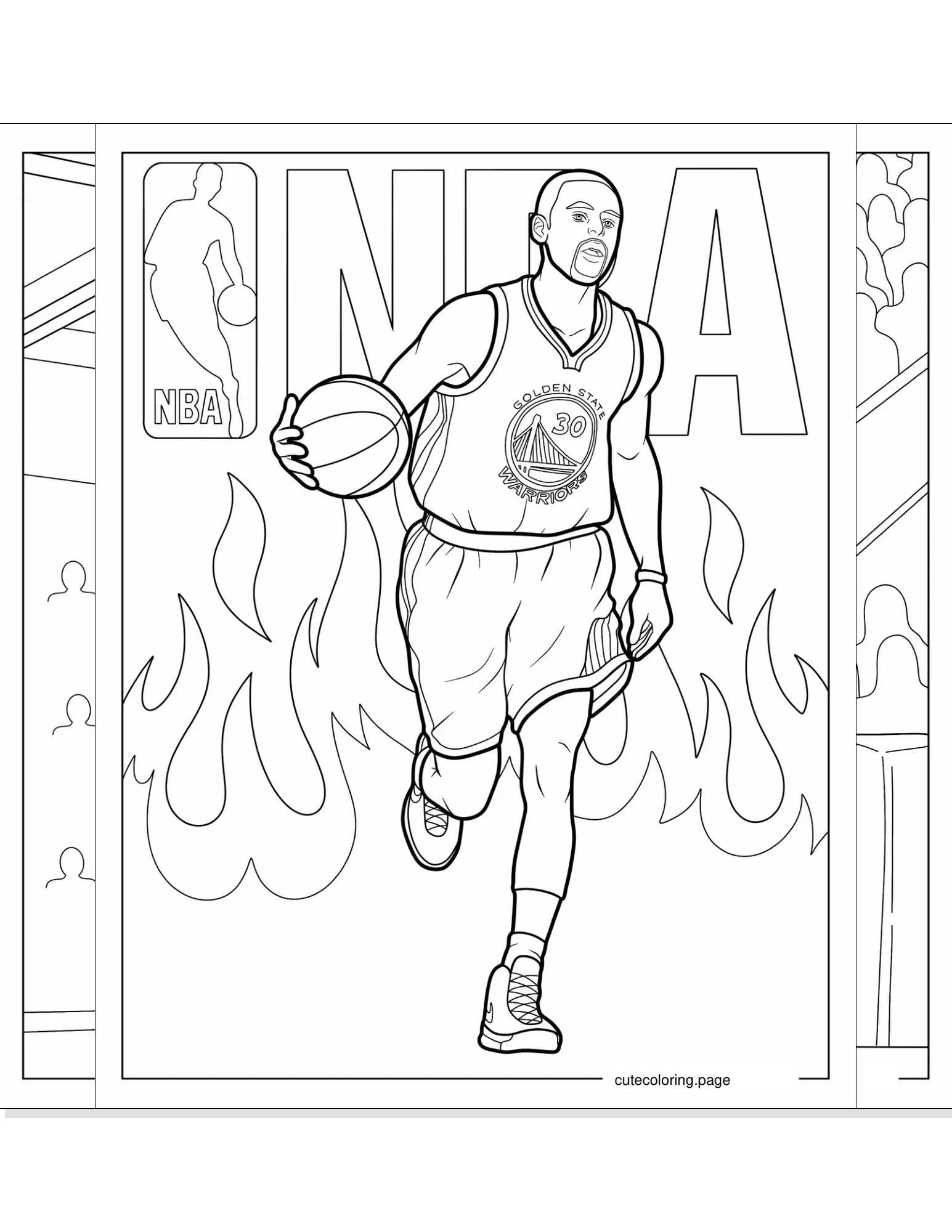 steph curry coloring pages coloring page