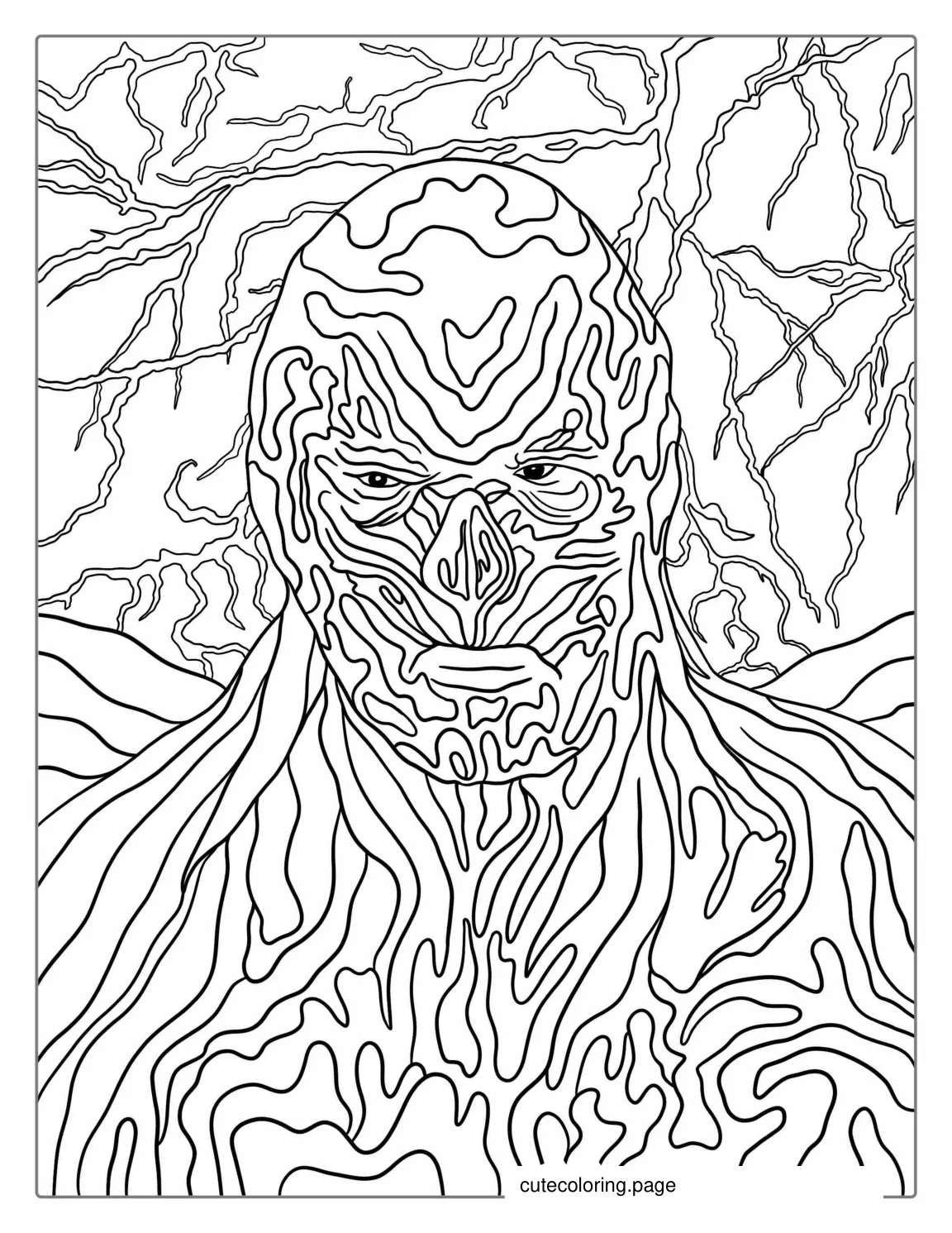 Coloring Page Of Vecna From Stranger Things coloring page