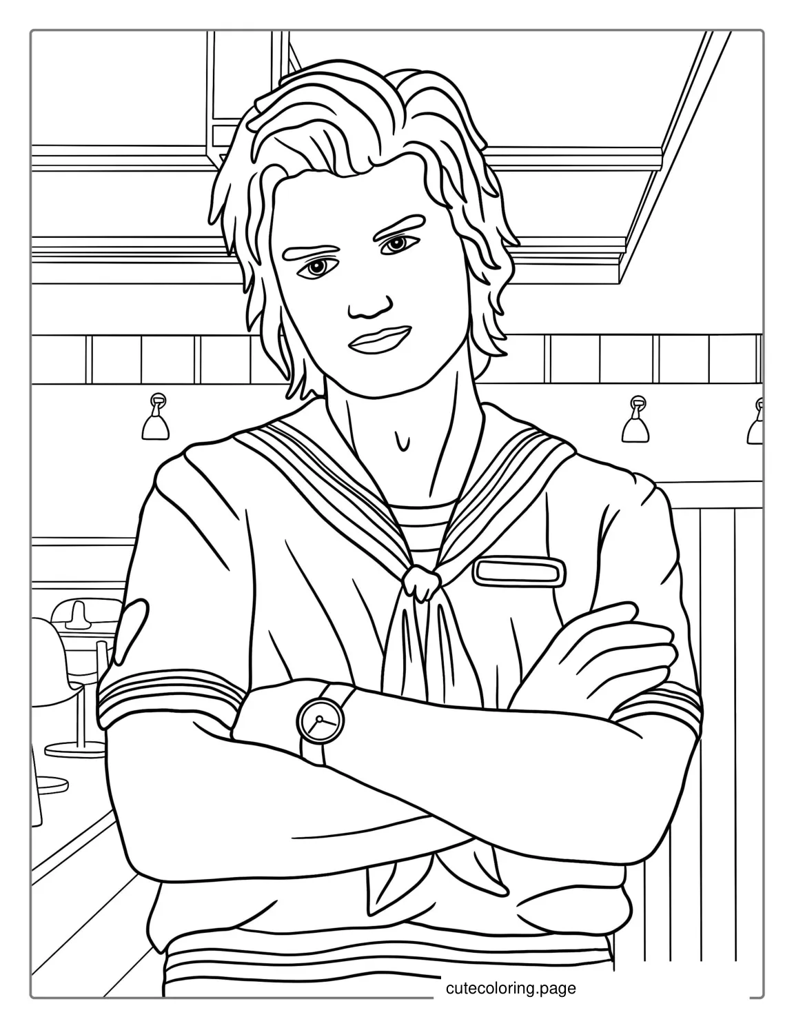 Coloring Sheet For Mike Wheeler coloring page