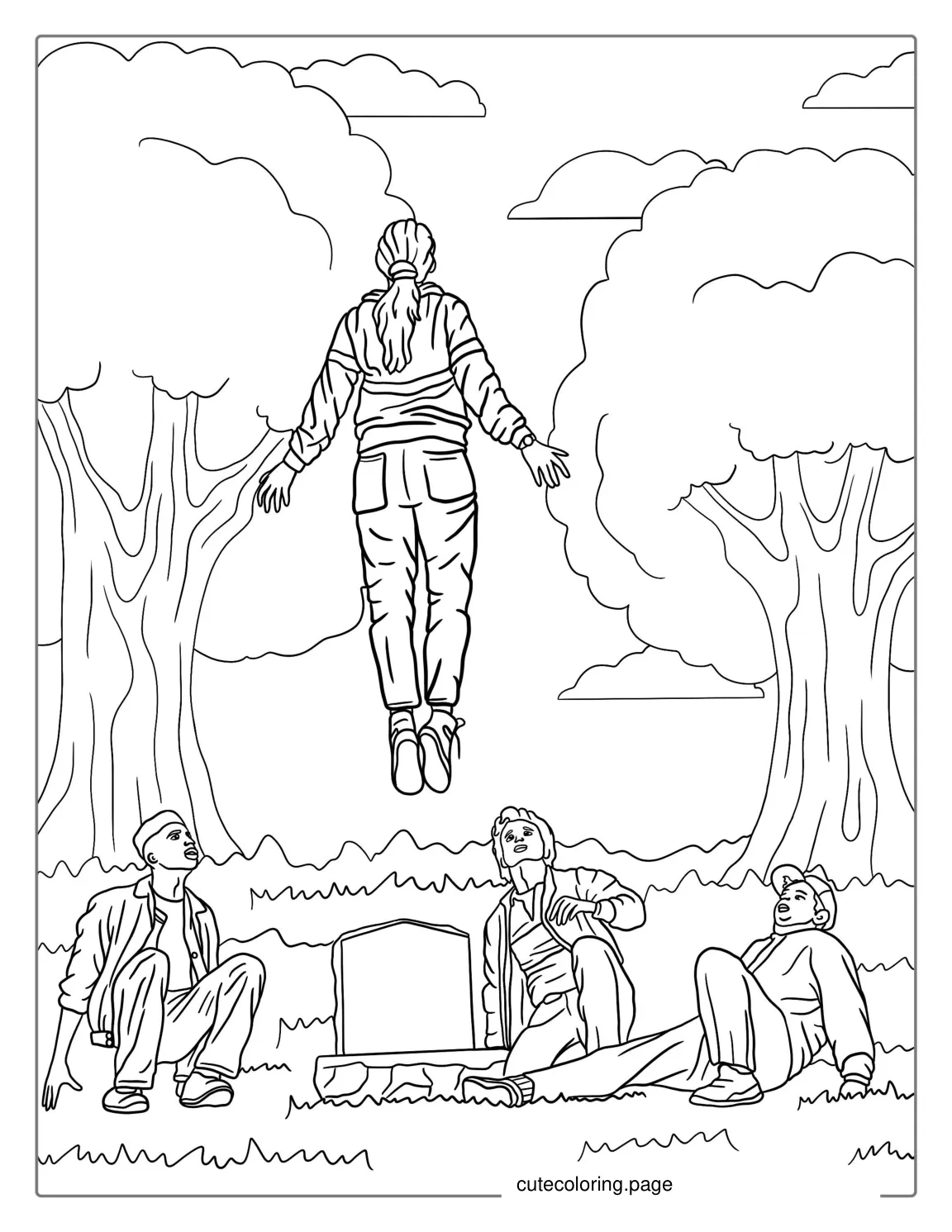 Max Floating In The Sky Coloring Page coloring page