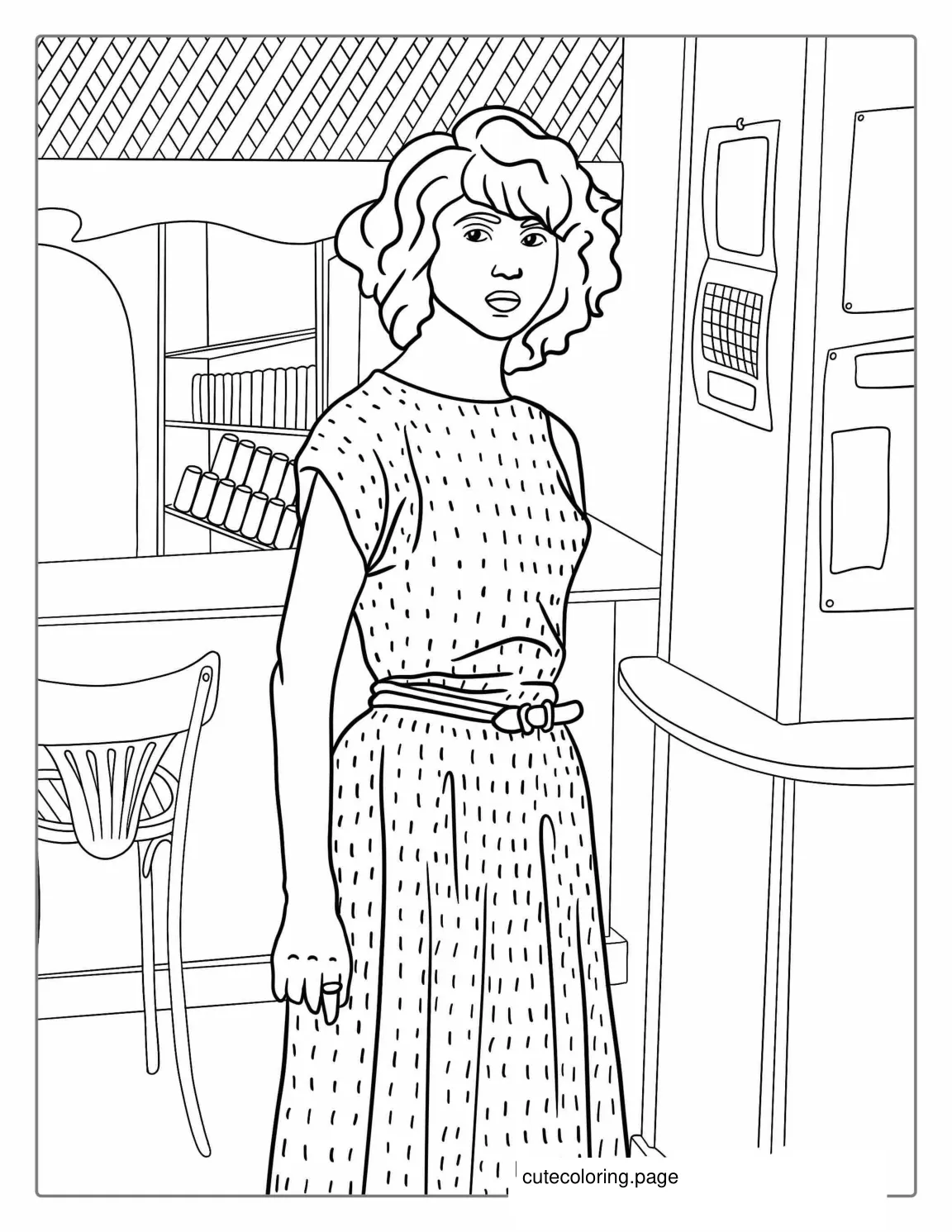 Nancy Wheeler Coloring Page coloring page