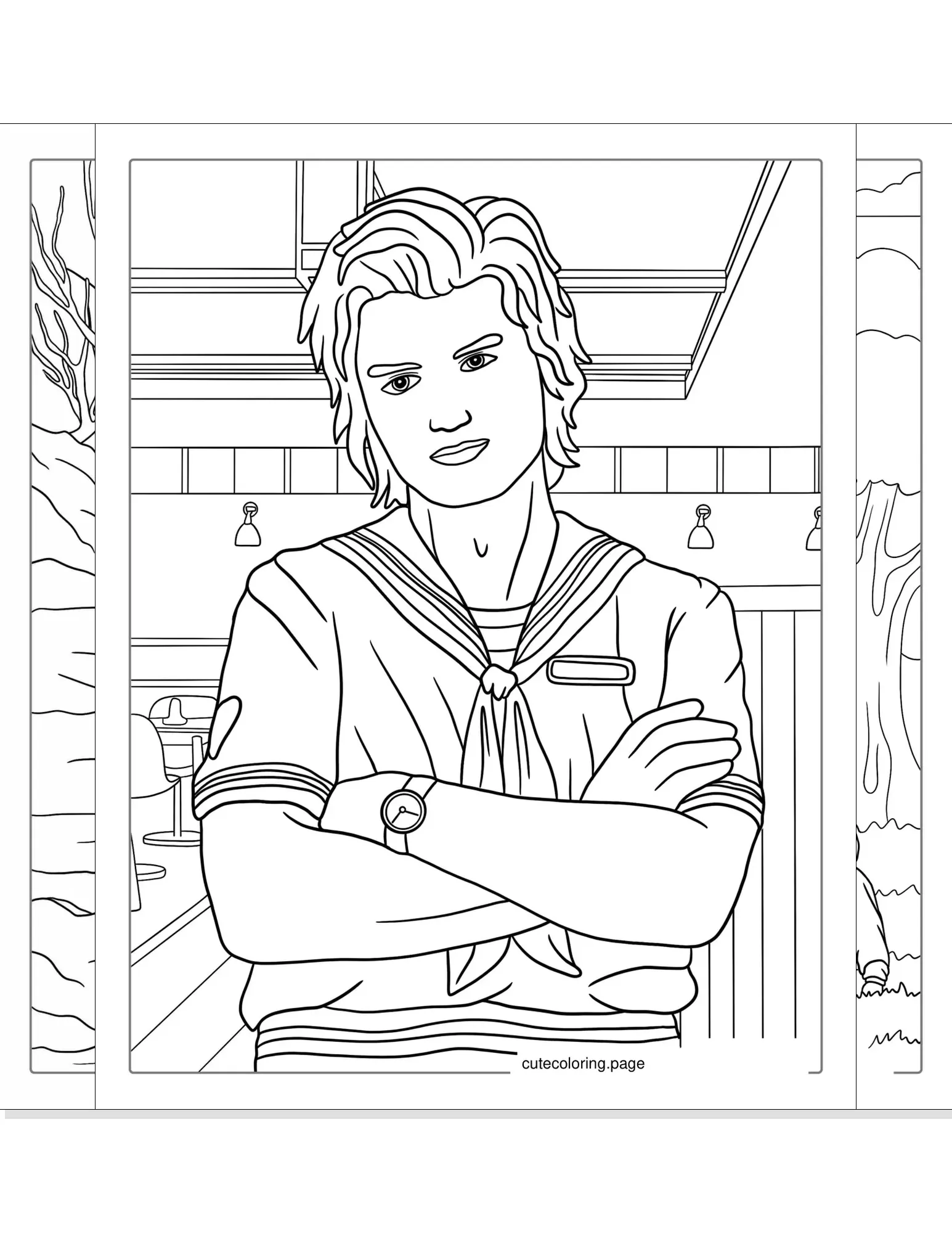 stranger things coloring pages coloring page