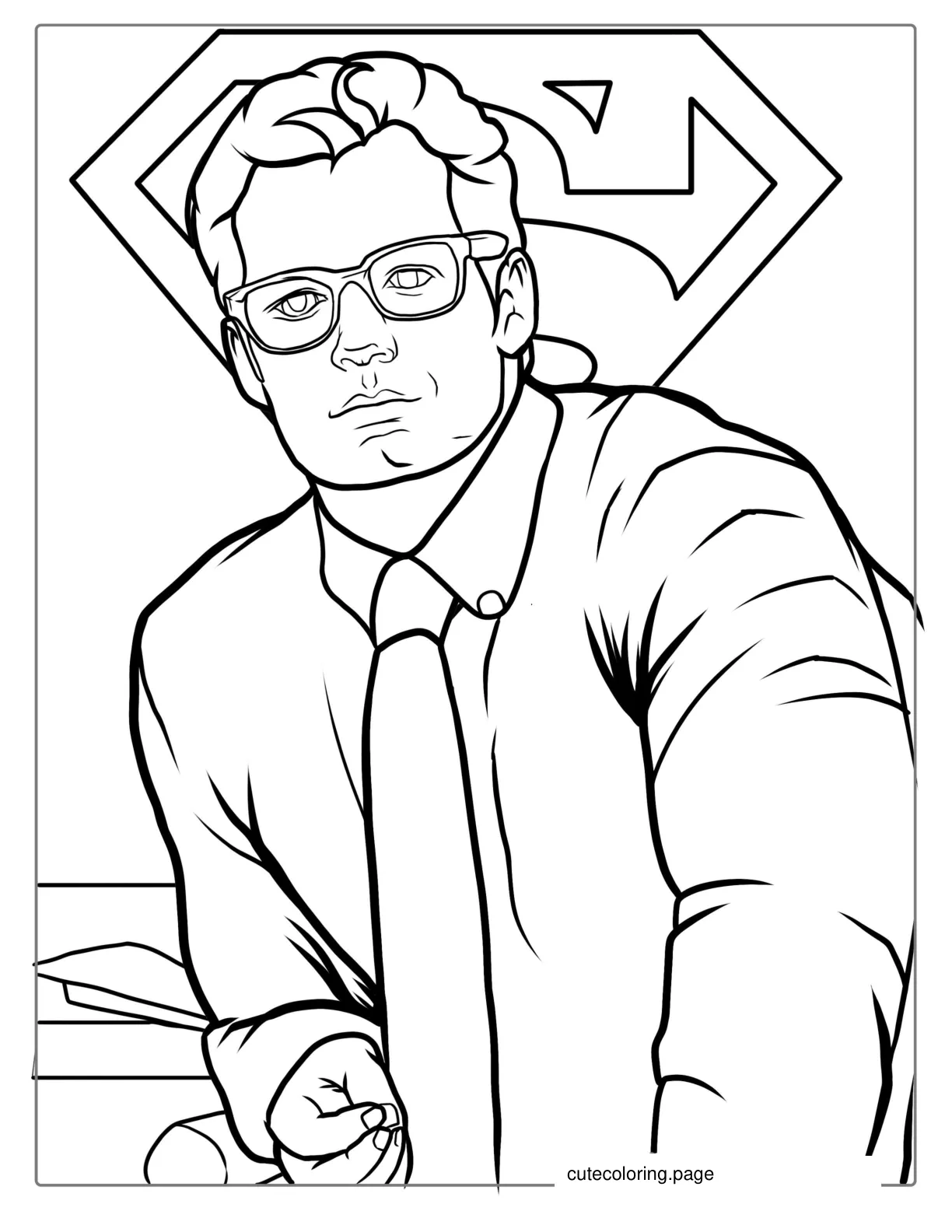 Clark Kent Superman Coloring Page coloring page