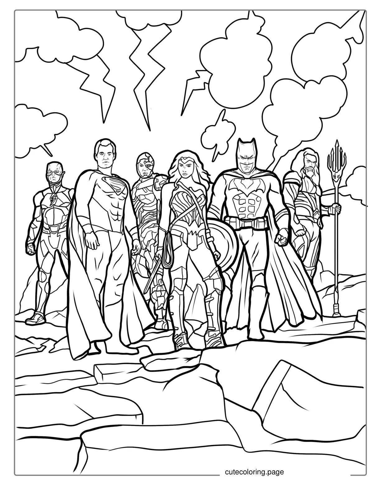 DC Justice League Coloring Page coloring page