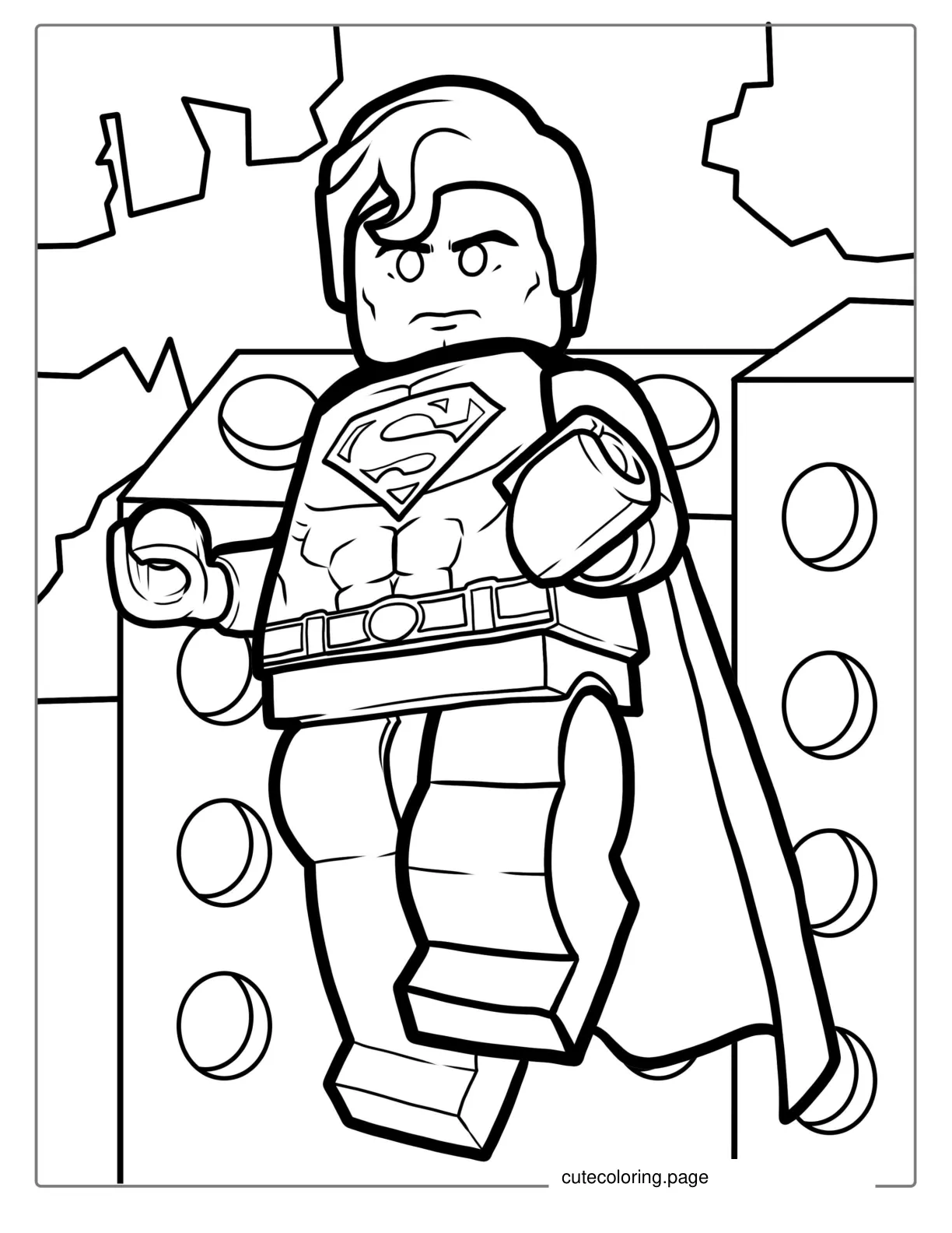 Lego Superman Coloring Page For Kids coloring page