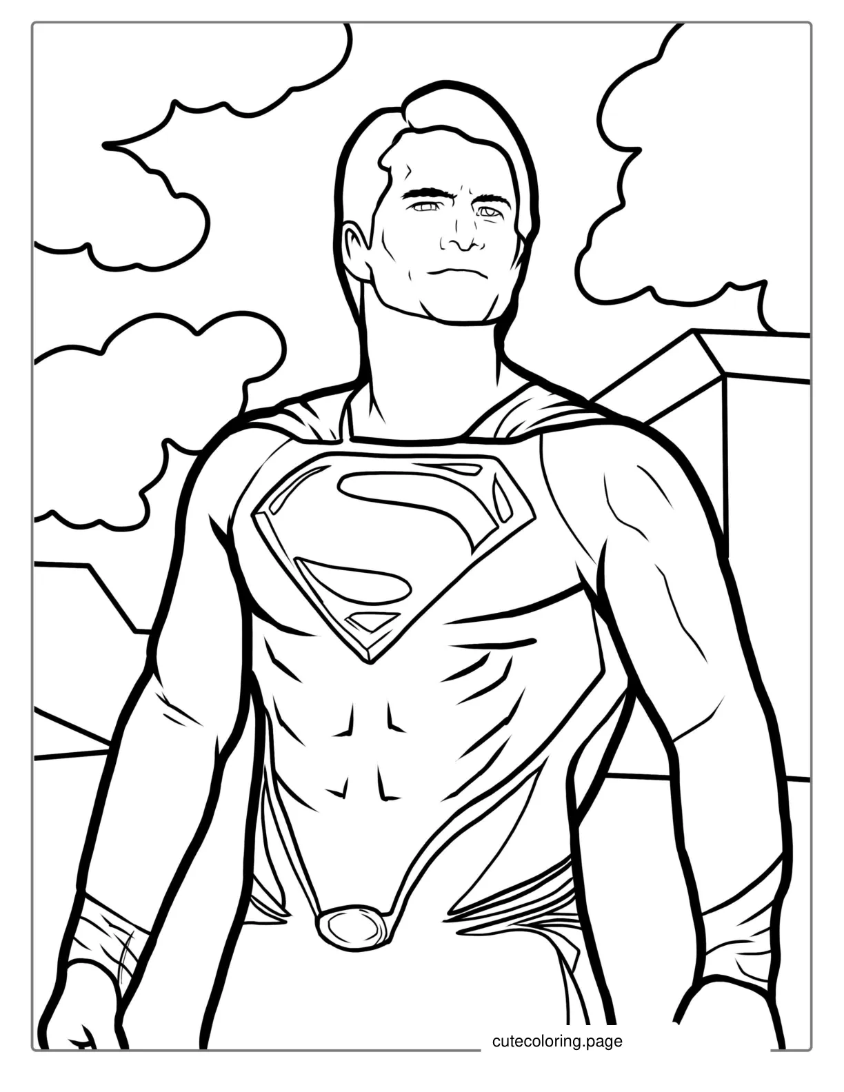 Man Of Steel Superman Coloring Sheet coloring page