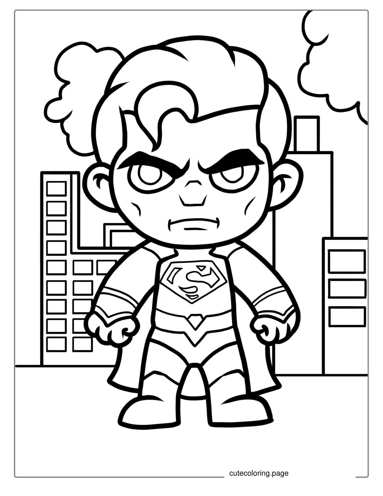 Simple Outline Of Superman To Color1 coloring page