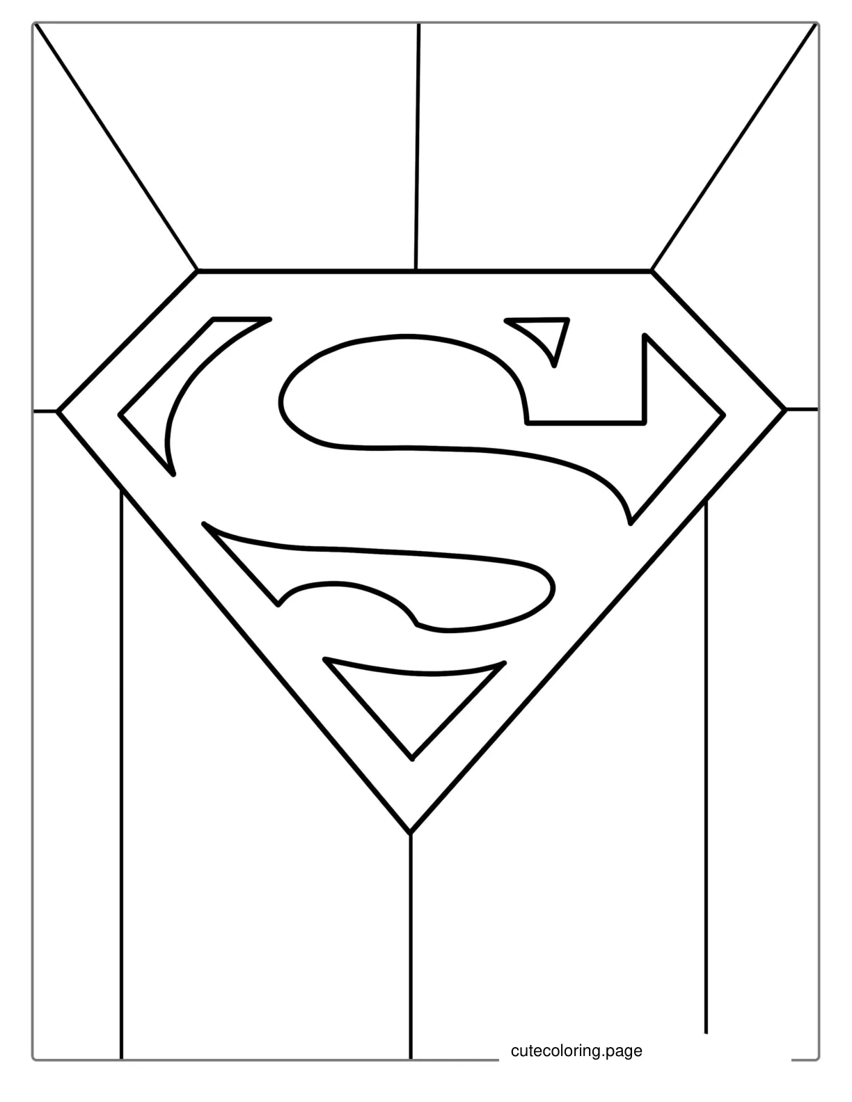 Superman Logo Coloring Sheet coloring page