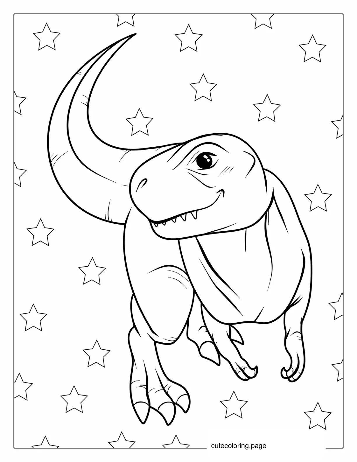 T Rex With Large Claws To Color coloring page