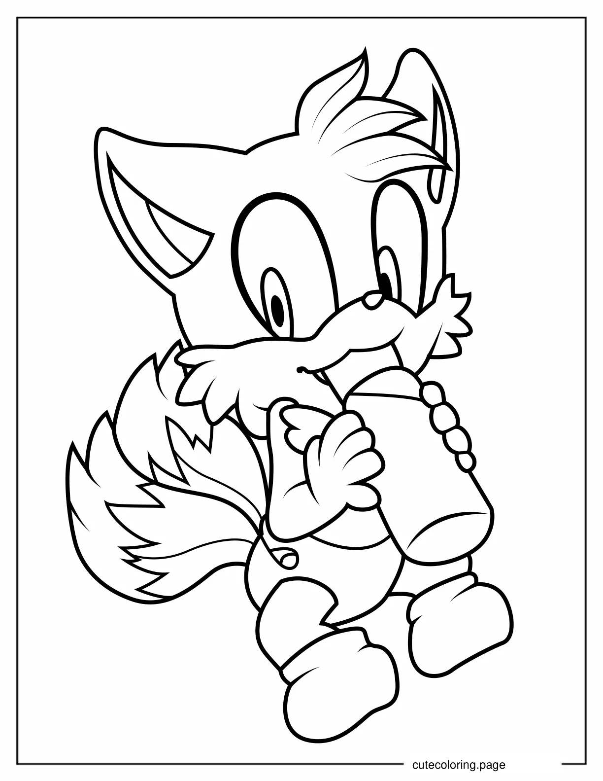 Baby Tails Drinking Milk coloring page