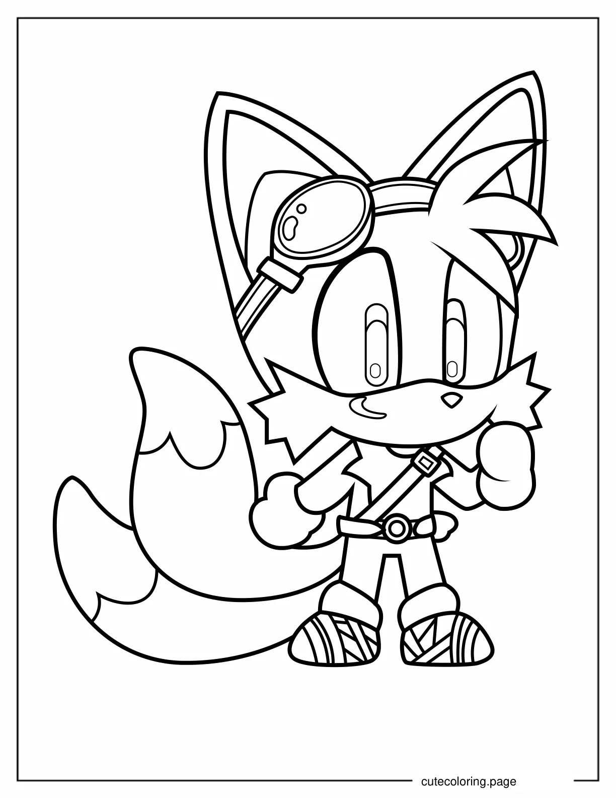 Kawaii Tails Coloring Page For Preschoolers coloring page