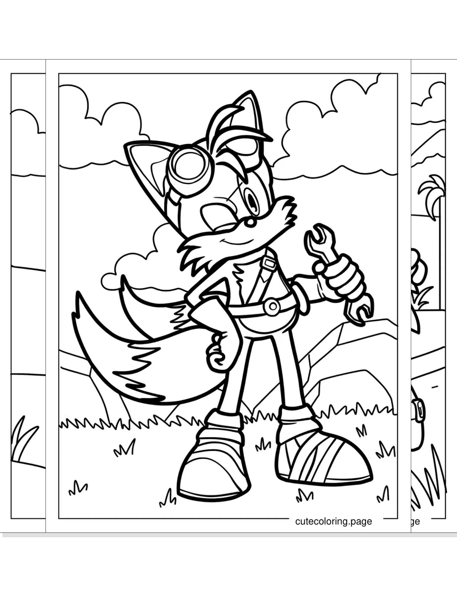 tails coloring pages coloring page