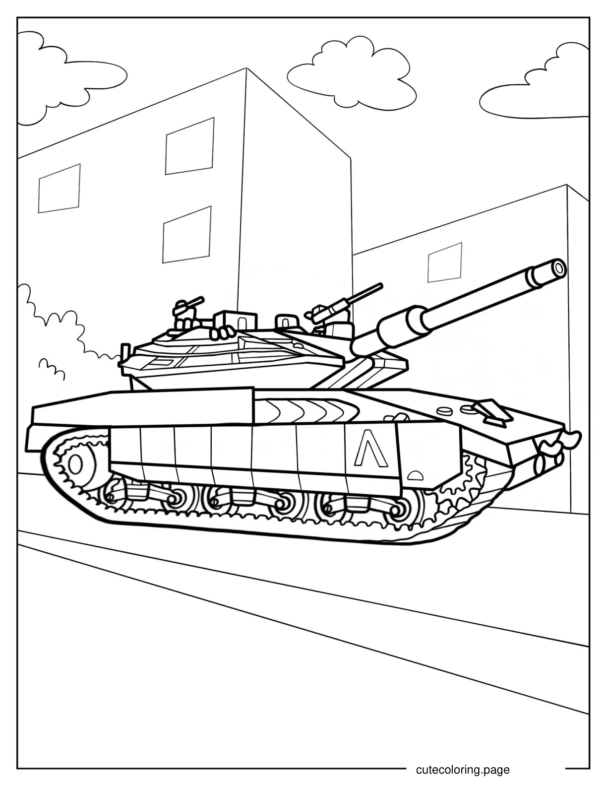 Intricate Merkava Mk4 Israel Tank to Color coloring page