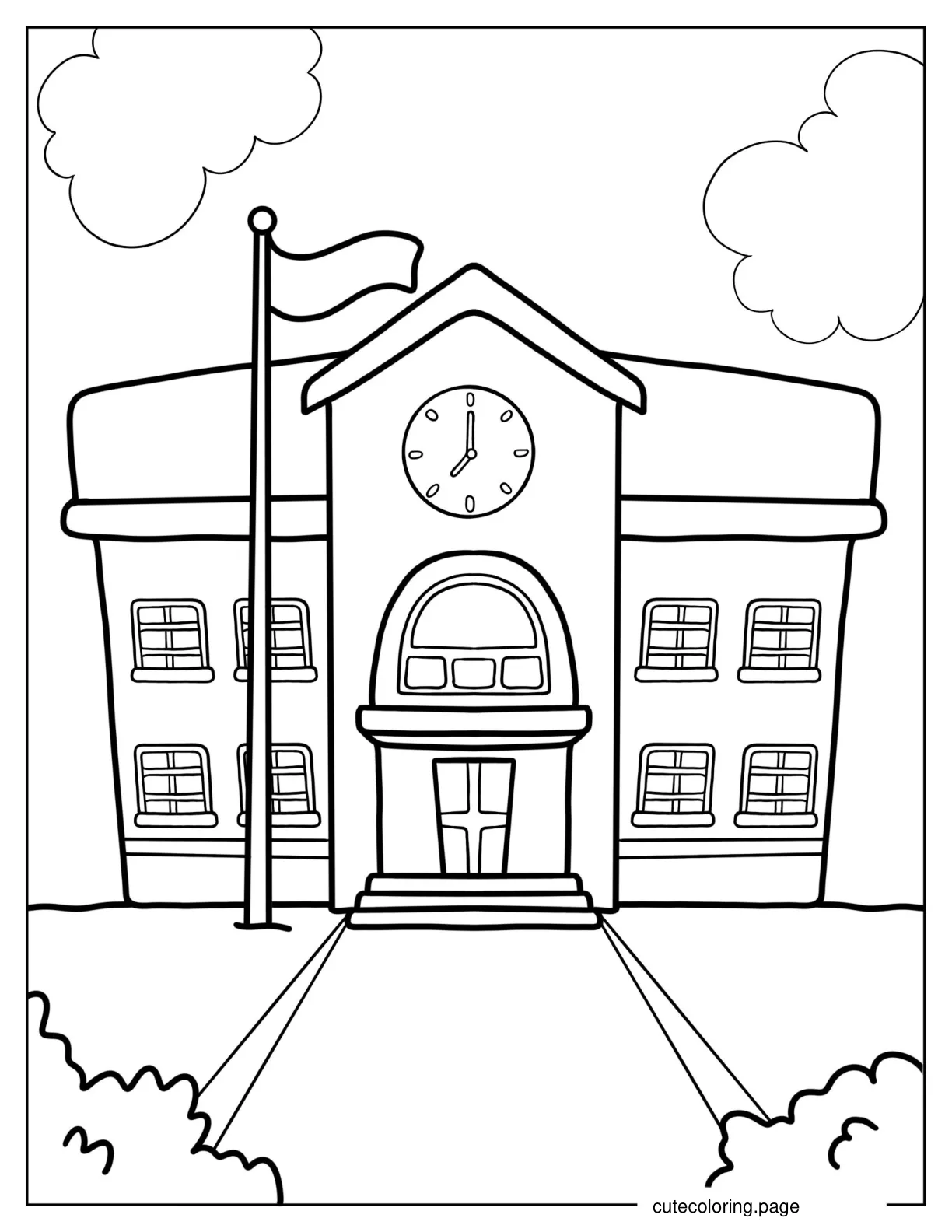 Elementary School Coloring Page coloring page